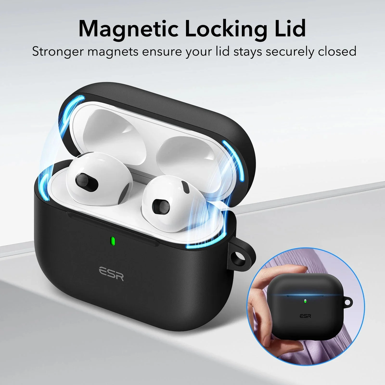 AirPods 4 Cloud Soft Case (HaloLock) - Black - Image 3