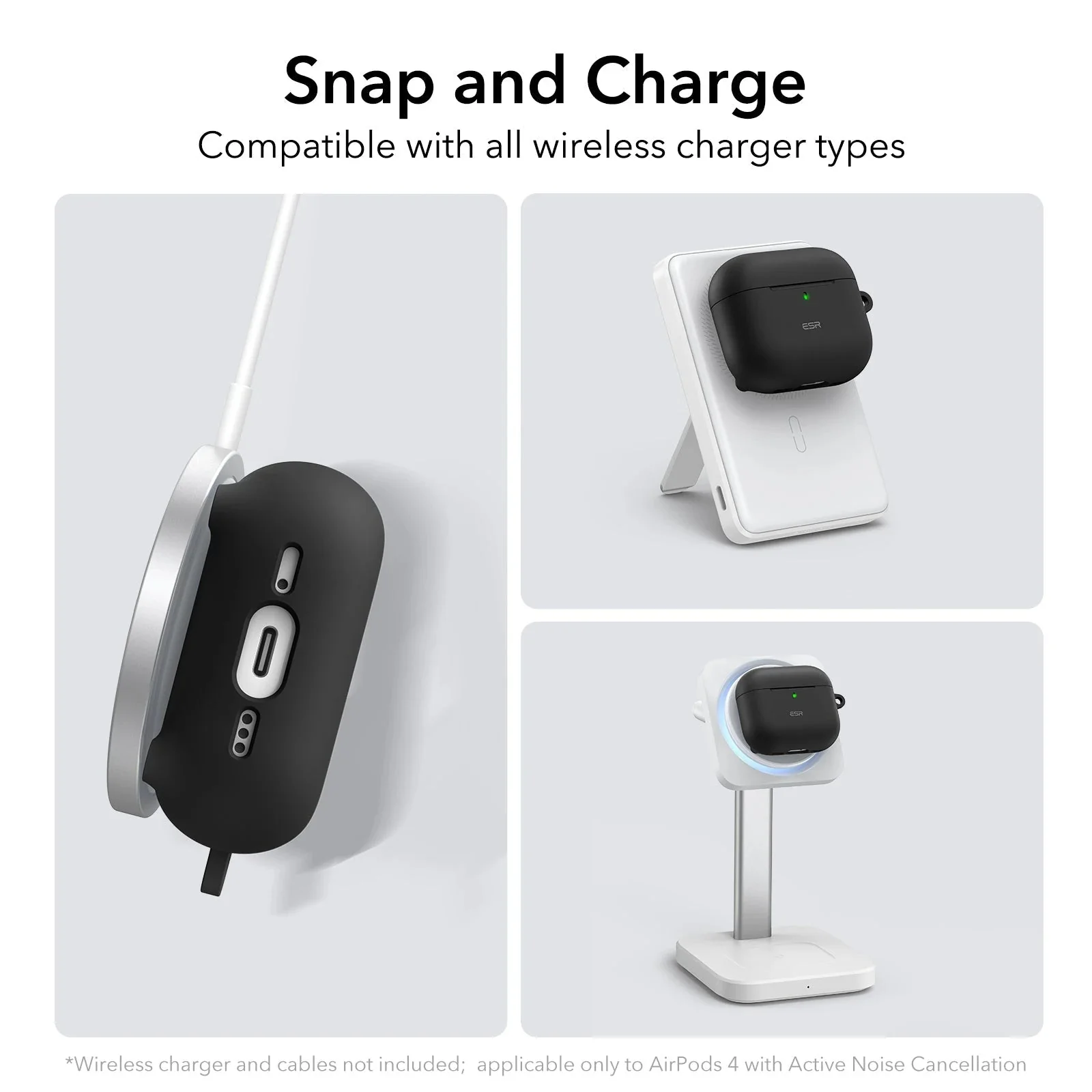 AirPods 4 Cloud Soft Case (HaloLock) - Black - Image 6