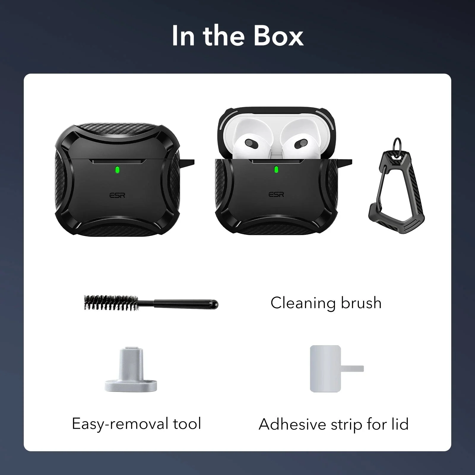 AirPods 4 Cyber Tough Case (HaloLock) - Dark Blue - Image 4