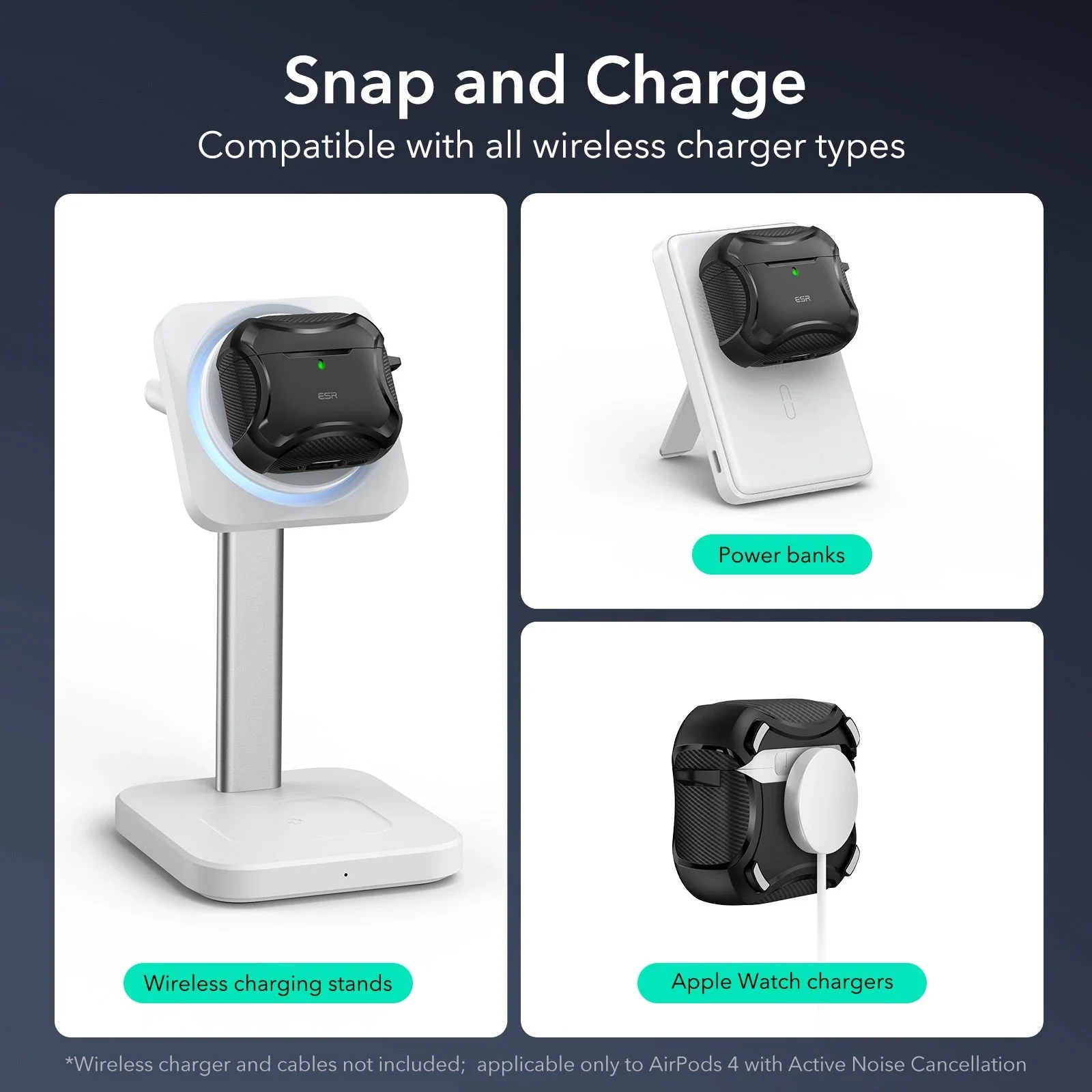 AirPods 4 Cyber Tough Case (HaloLock) - Mint Green - Image 6