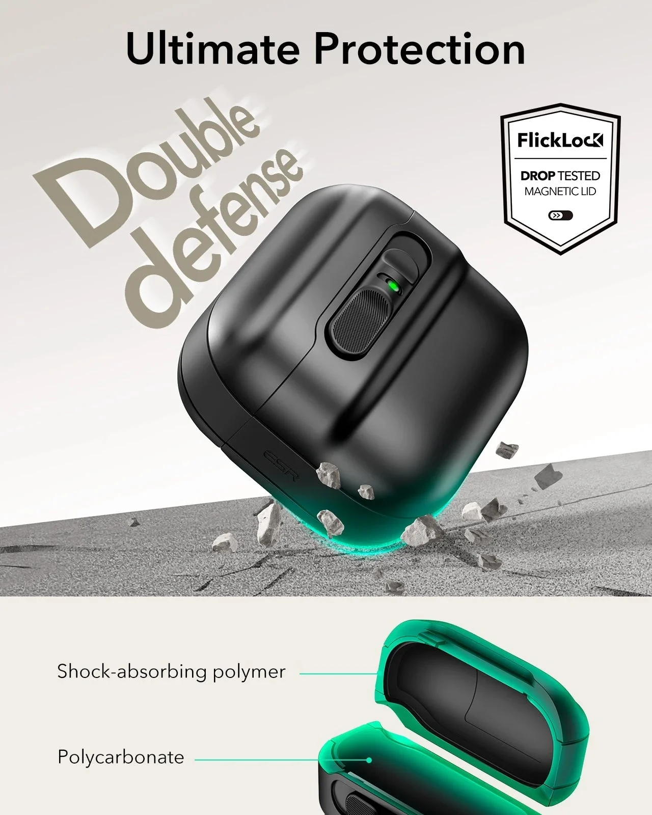 AirPods 4 Pulse FlickLock Case (HaloLock) - Black - Image 7