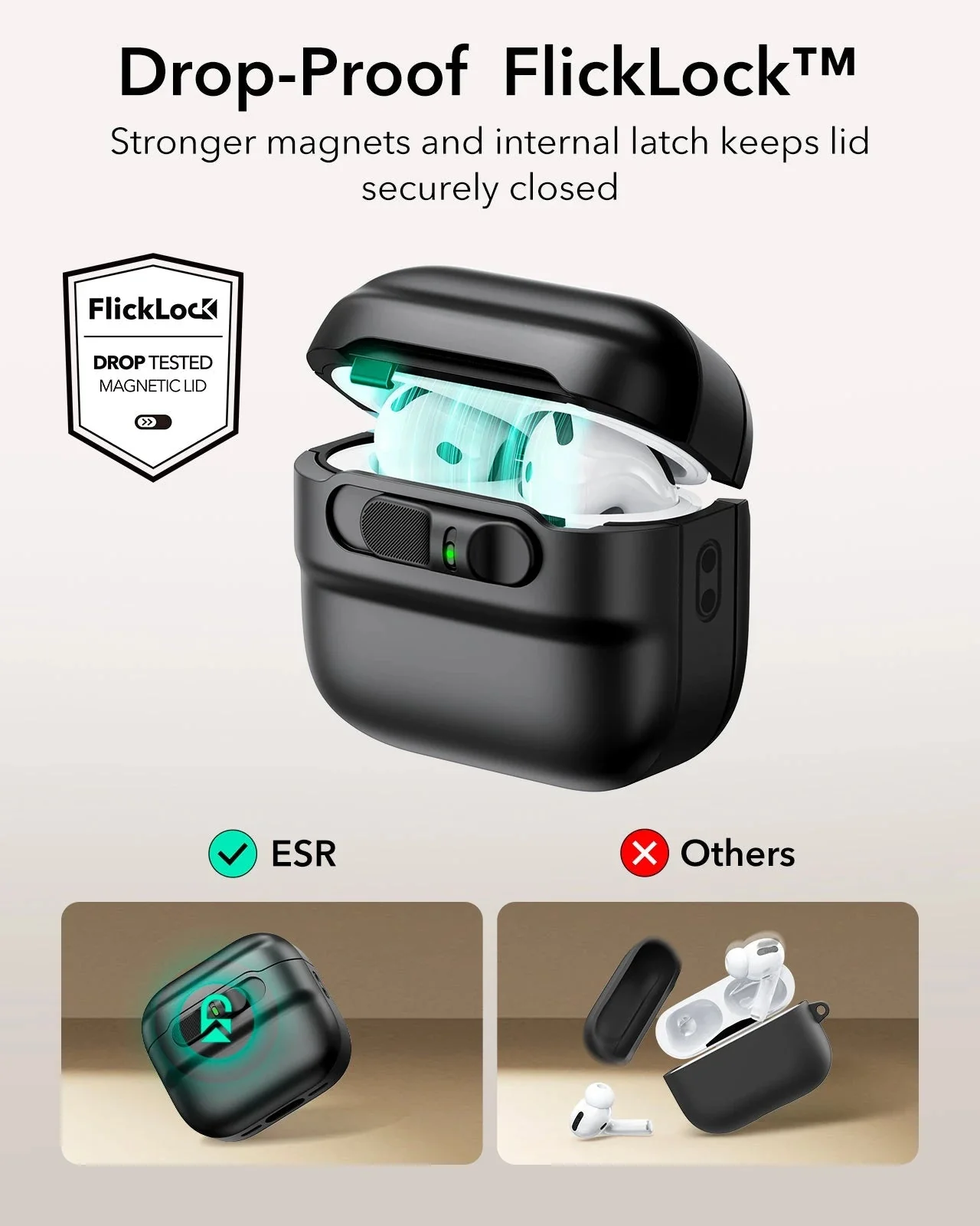 AirPods 4 Pulse FlickLock Case (HaloLock) - Titanium - Image 4