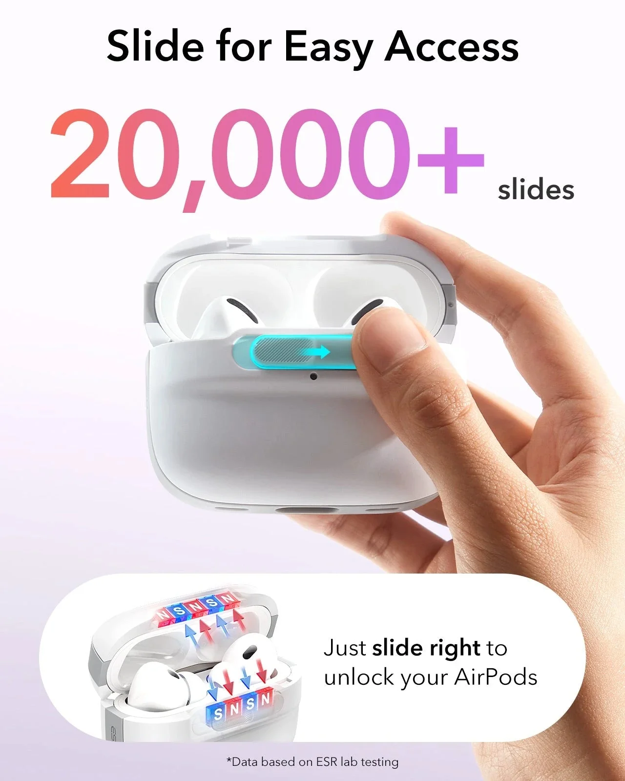 AirPods Pro (2023/2022/2019) Pulse FlickLock Case (HaloLock) - White - Image 5
