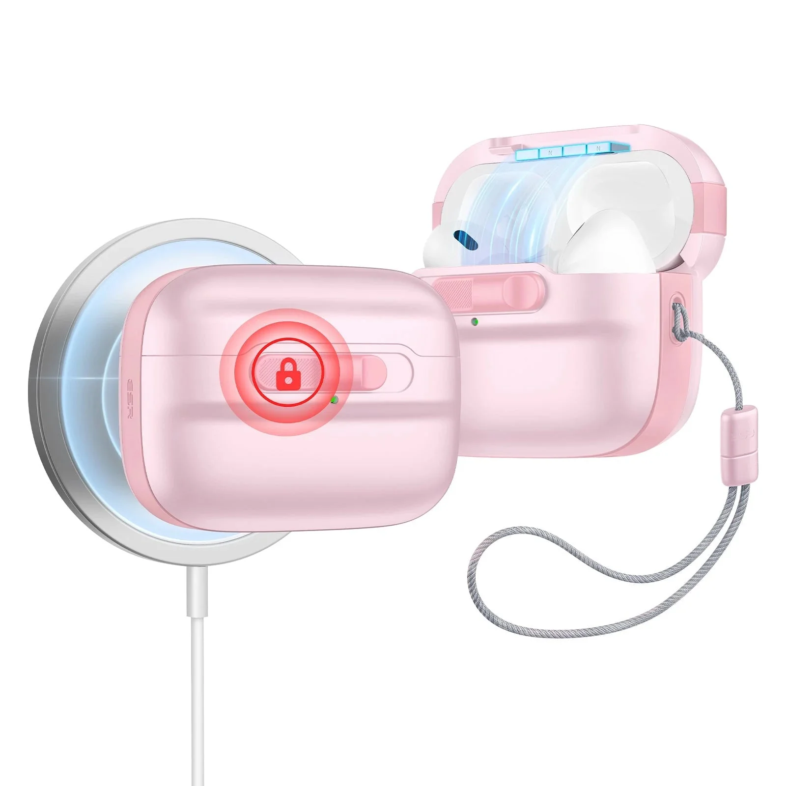 AirPods Pro (2023/2022/2019) Pulse FlickLock Case (HaloLock) - Pink