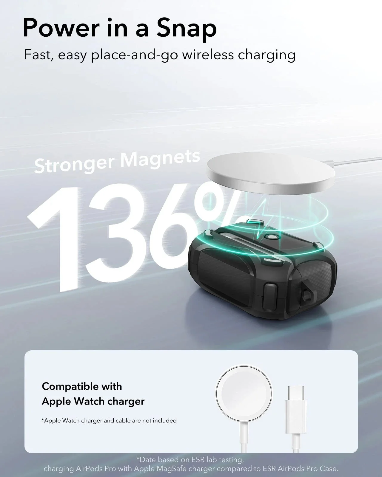 AirPods Pro (2023/2022/2019) Cyber FlickLock Case (HaloLock) - Midnight Black - Image 5