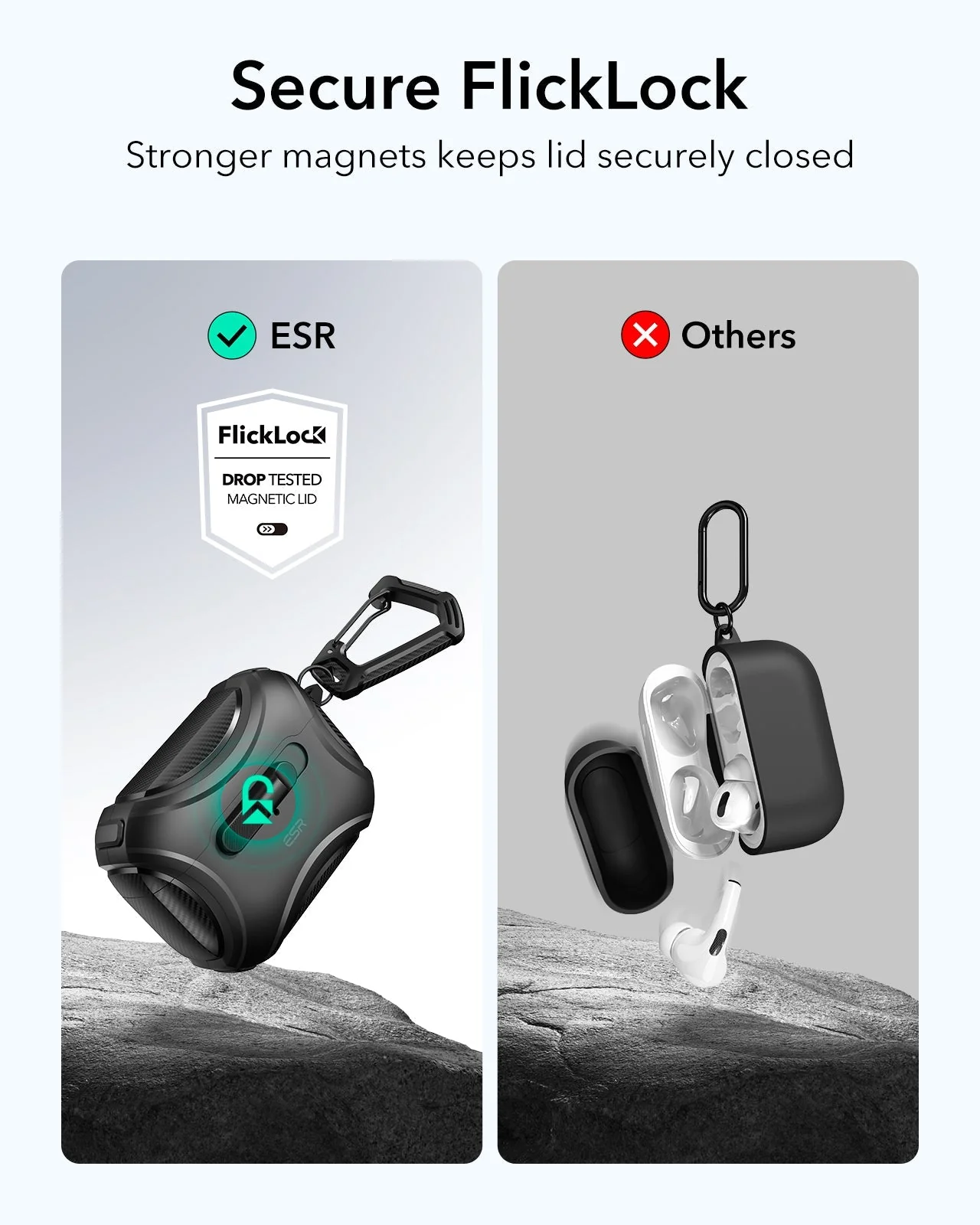 AirPods Pro (2023/2022/2019) Cyber FlickLock Case (HaloLock) - Red - Image 3