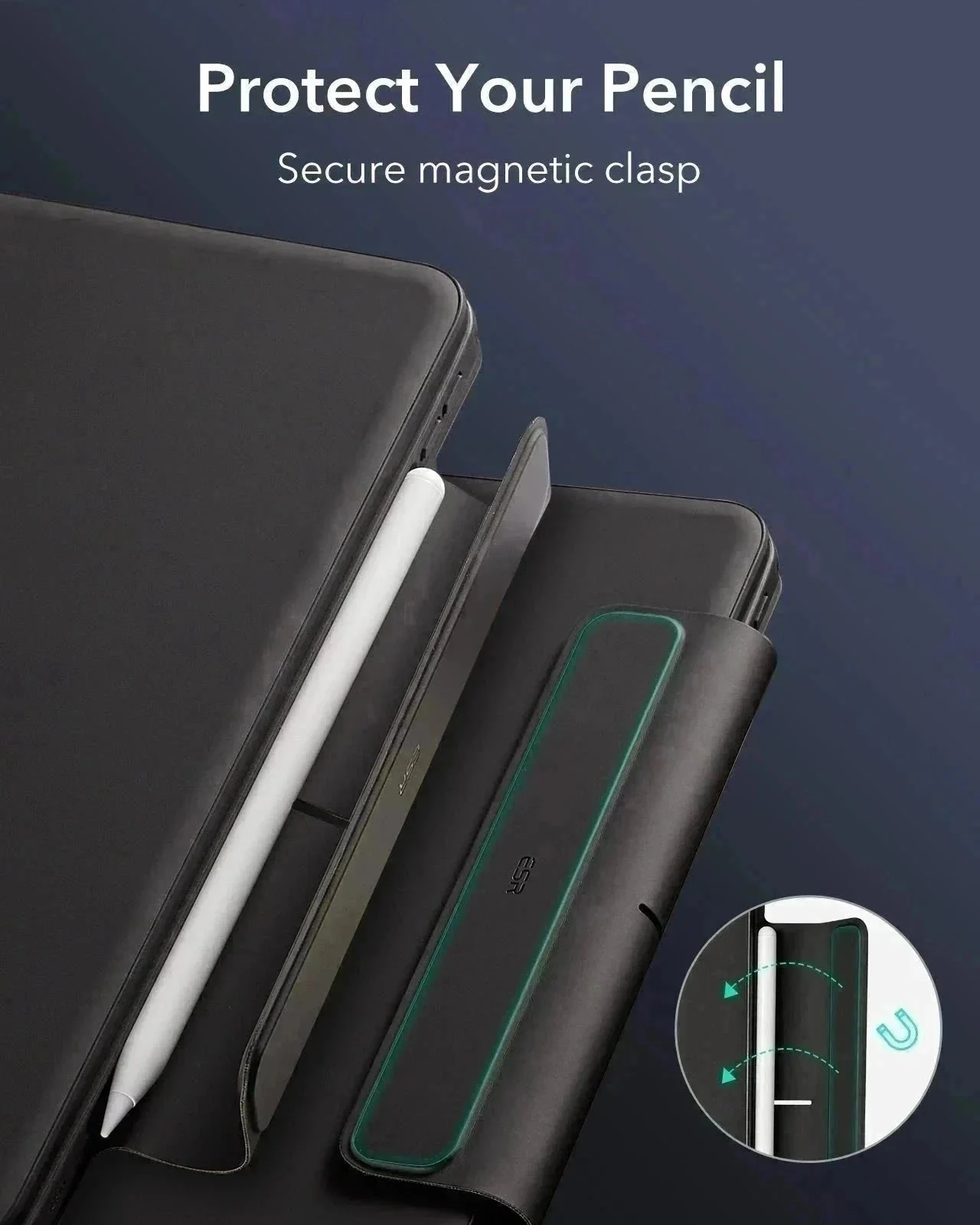 iPad Pro 11'' (2025) Rebound magnetische Tastaturhülle 360 Pencil Bundle - DE Layout-Anthrazit - Image 5