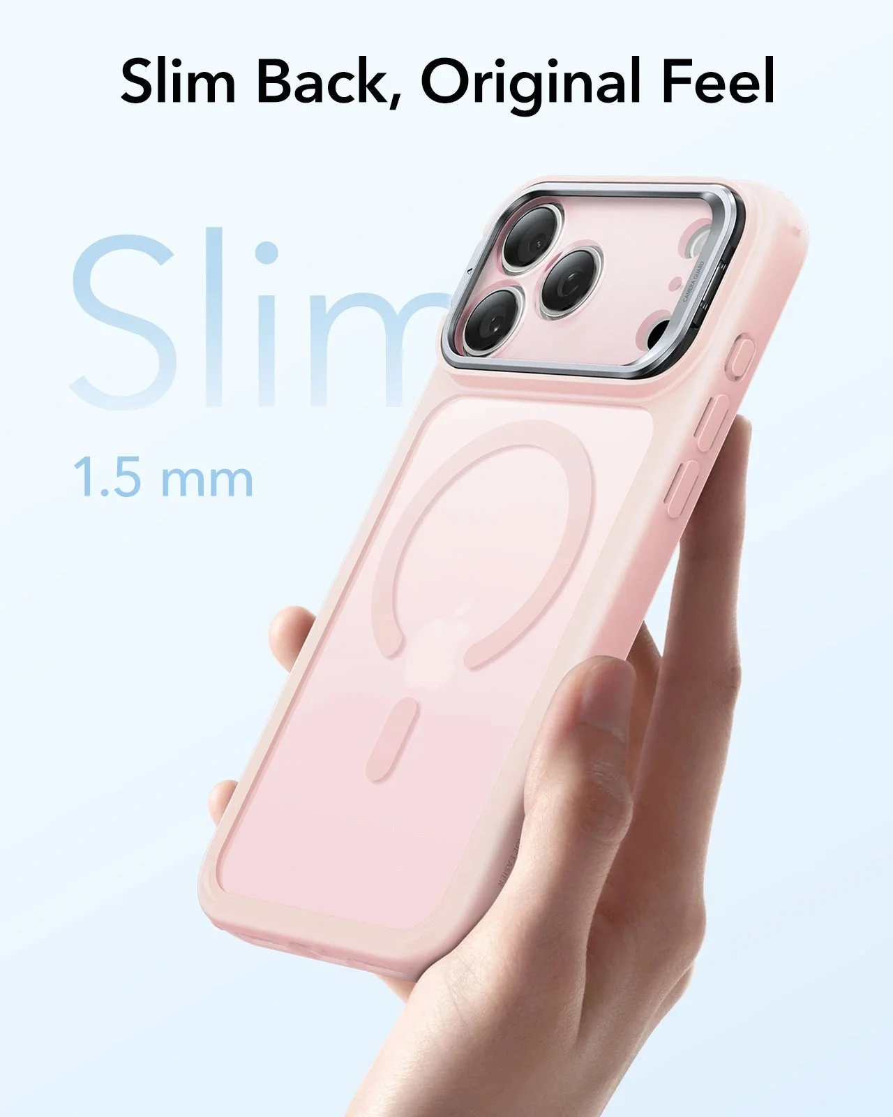 iPhone 17 Pro Max Classic Hybrid Magnetic Case (Camera Control, Stash Stand) - Frosted Bubblegum Pink - Image 7