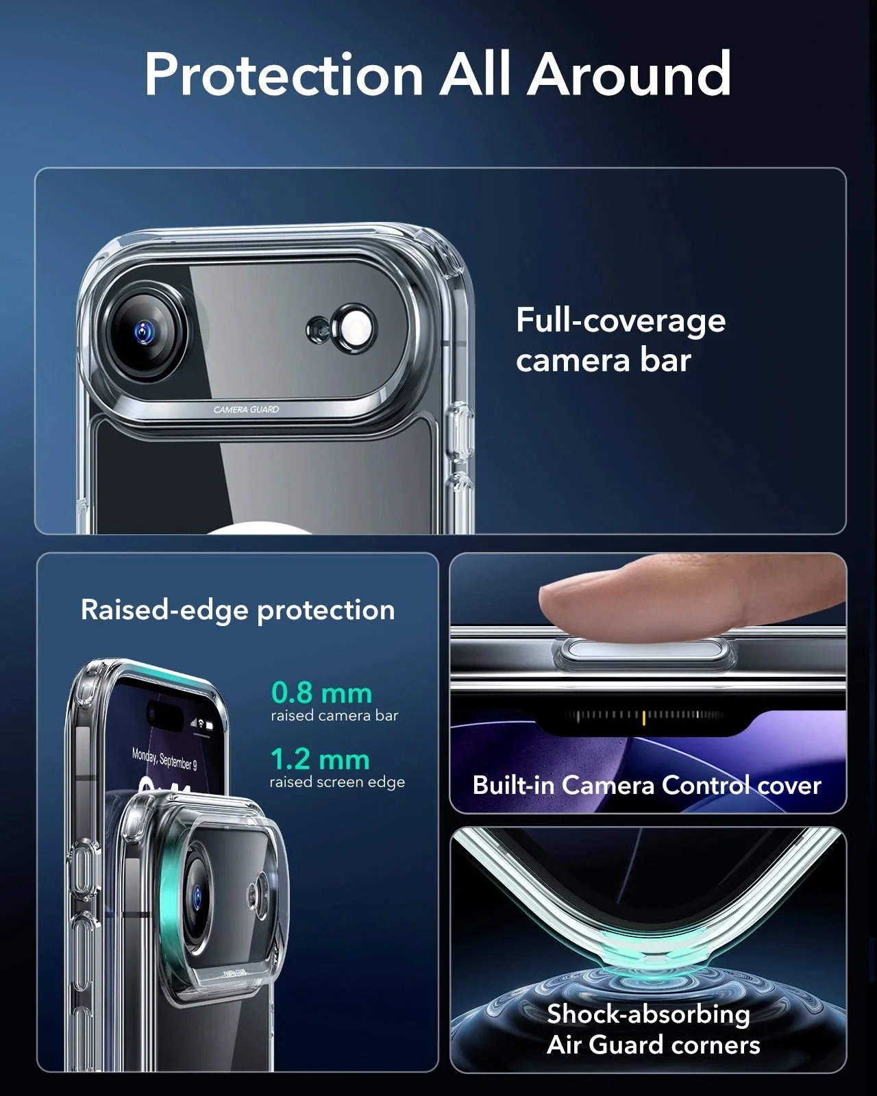 iPhone Air Classic Hybrid Magnetic Case (Camera Control) - Clear - Image 3