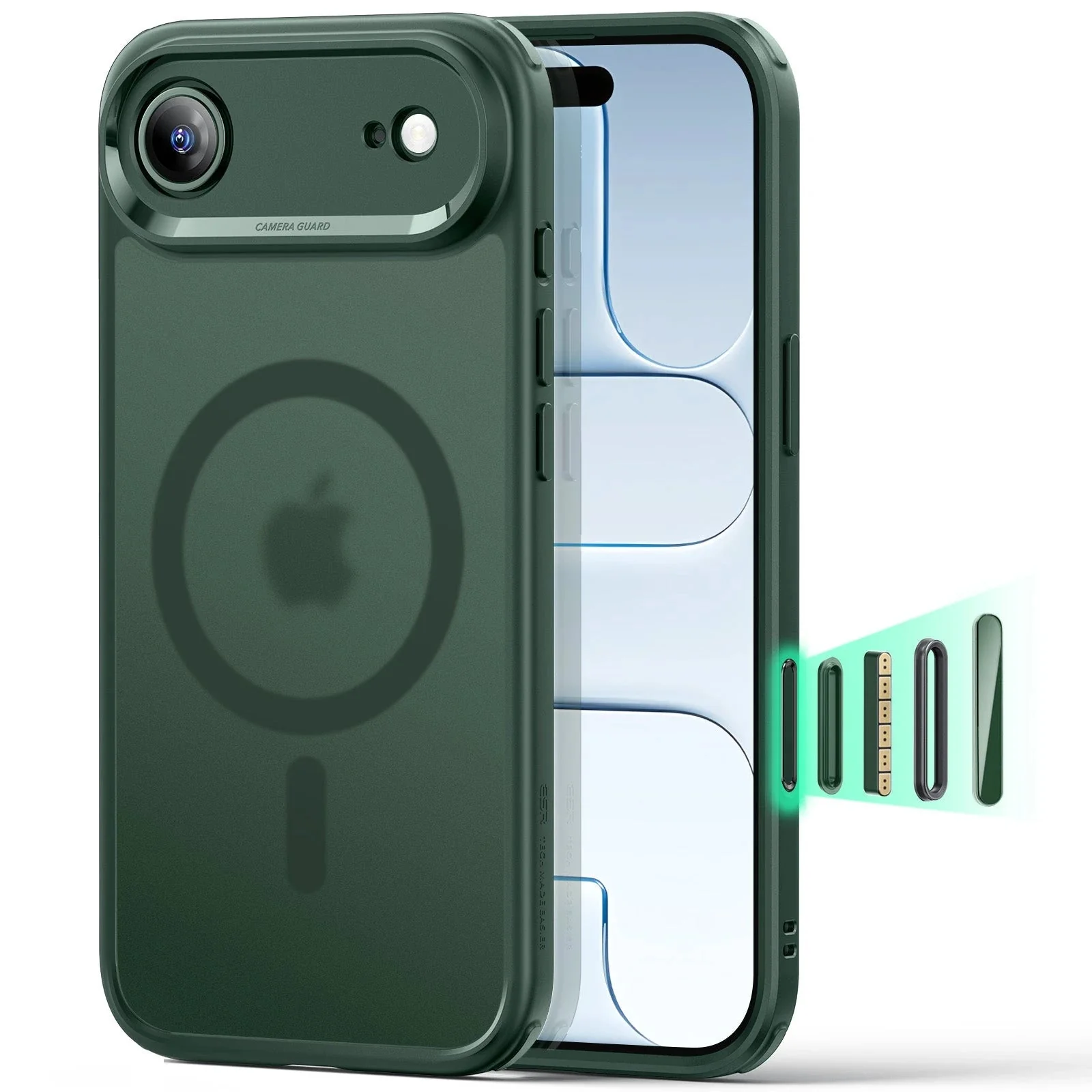 iPhone Air Classic Hybrid Magnetic Case (Camera Control) - Frosted Green
