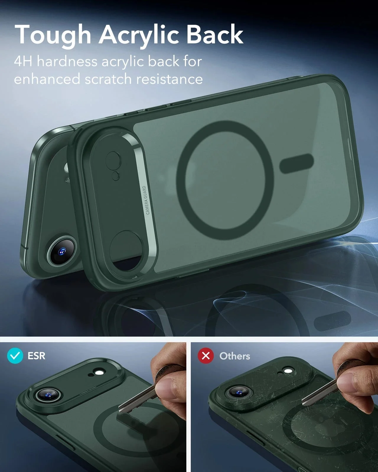 iPhone Air Classic Hybrid Magnetic Case (Camera Control) - Frosted Green - Image 6