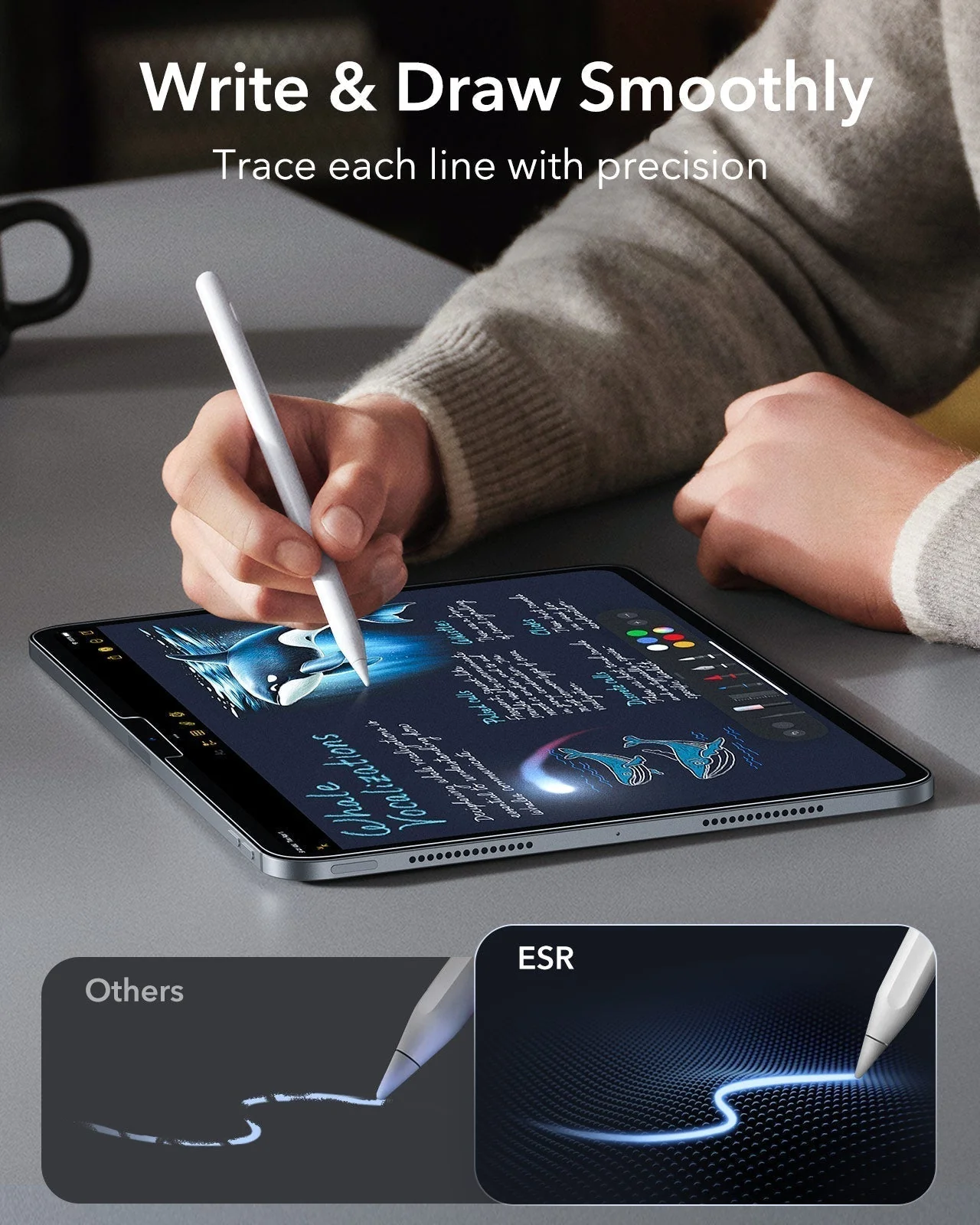 iPad Pro 11" (M4) 2024 UltraFit Armorite Paper-Feel Screen Protector – 2 Pack - Image 3