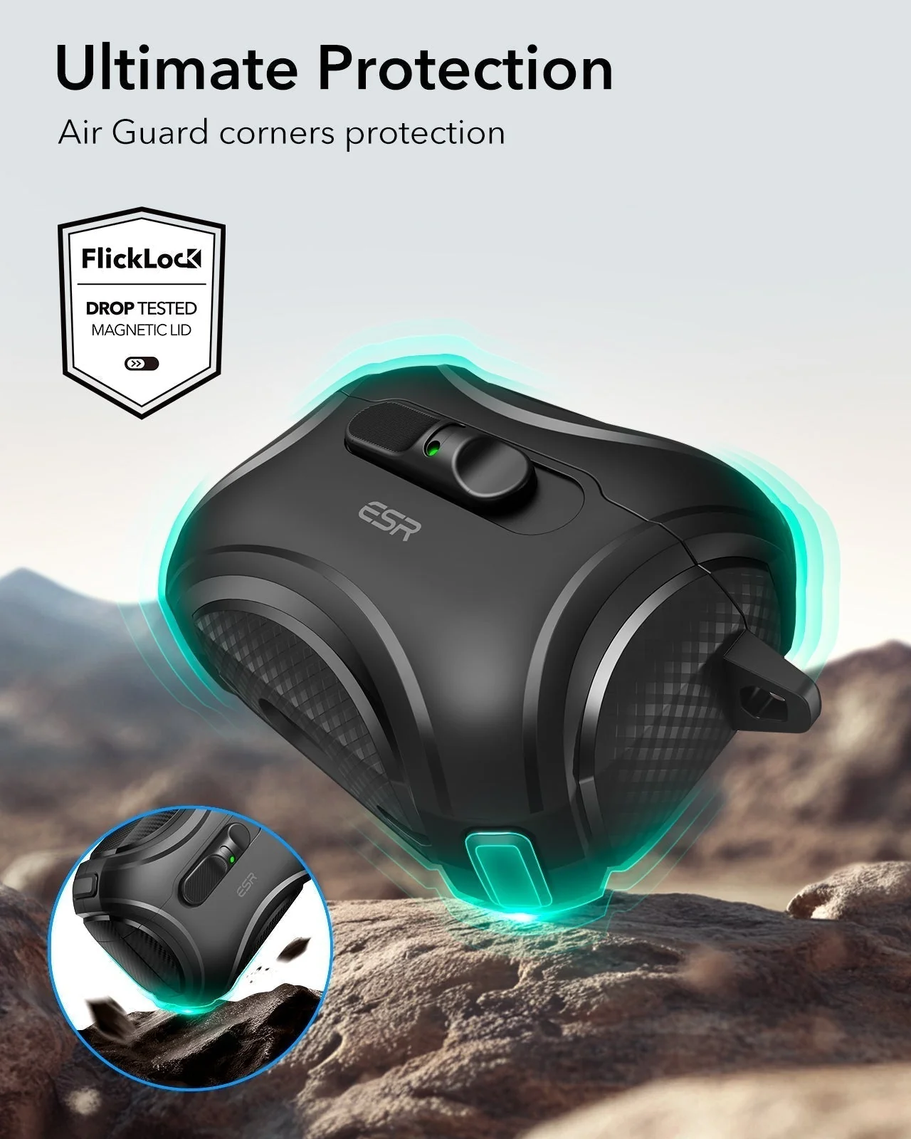 15W 3-in-1 Wireless Charging Station with CryoBoost (HaloLock) & AirPods Pro 3 Cyber FlickLock Case Bundle - Black - US Plug - Image 15