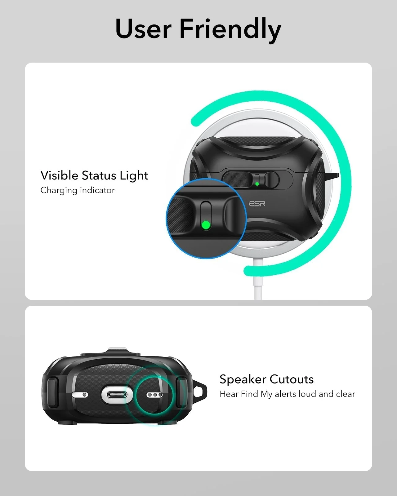 25W CryoBoost Foldable 3-in-1 Magnetic Charger and AirPods Pro 3 Cyber FlickLock Case Bundle– US Plug-Black - Image 14
