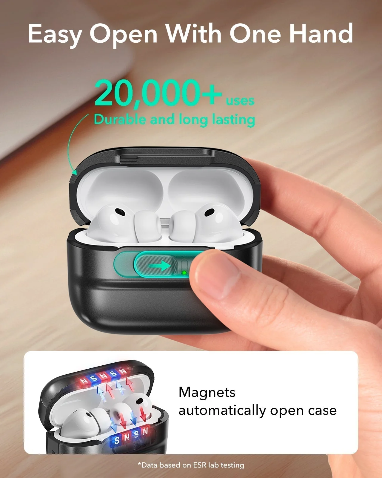25W CryoBoost Foldable 3-in-1 Magnetic Charger and AirPods Pro 3 Pulse FlickLock Case Bundle – US Plug-Black - Image 17