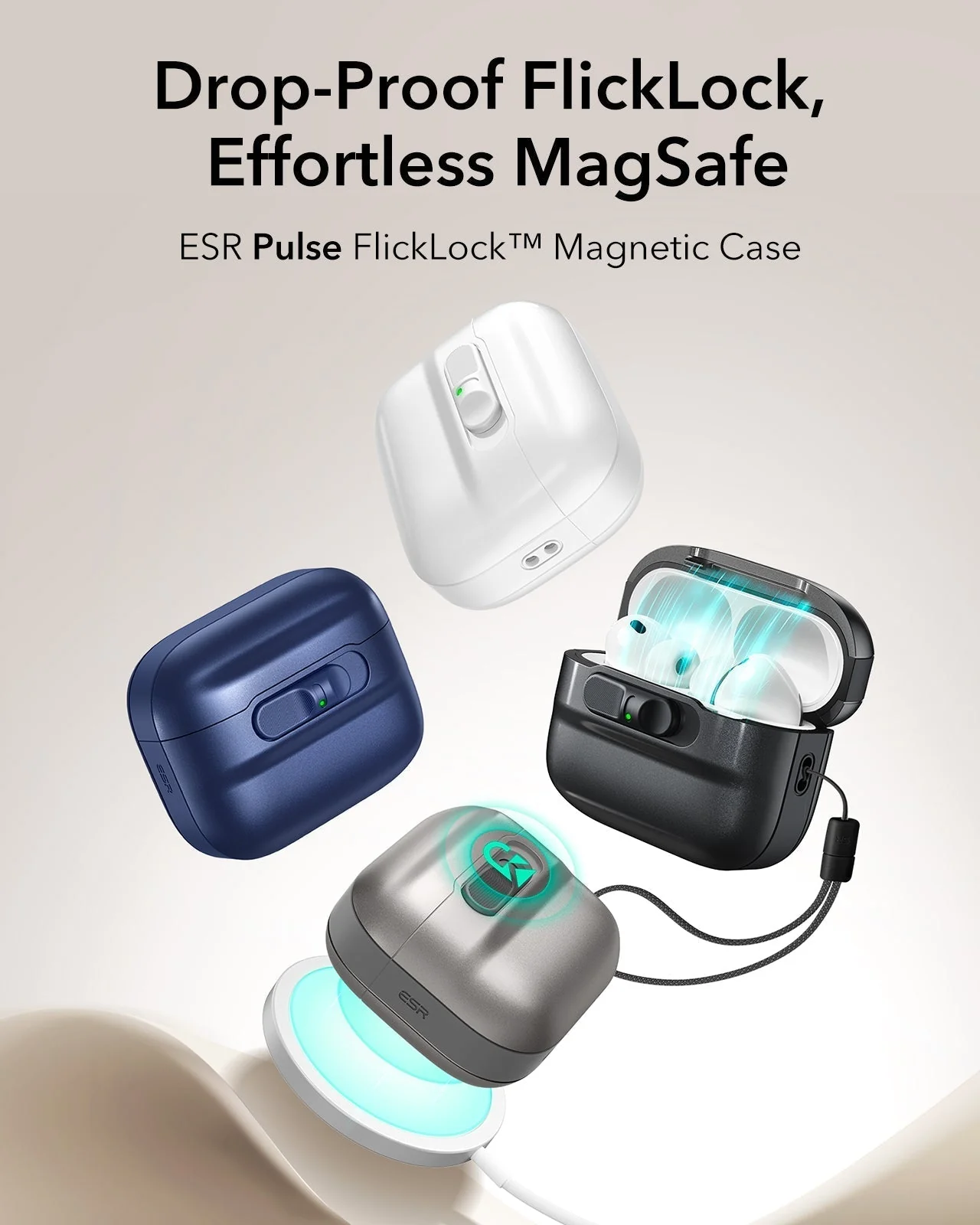 25W CryoBoost Foldable 3-in-1 Magnetic Charger and AirPods Pro 3 Pulse FlickLock Case Bundle – EU Plug-Black - Image 11