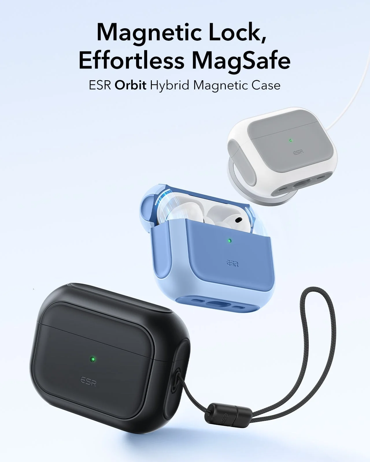 25W CryoBoost 3-in-1 Magnetic Charger (Qi2) and AirPods Pro 3 Orbit Hybrid Case Bundle - US Plug–Black - Image 13