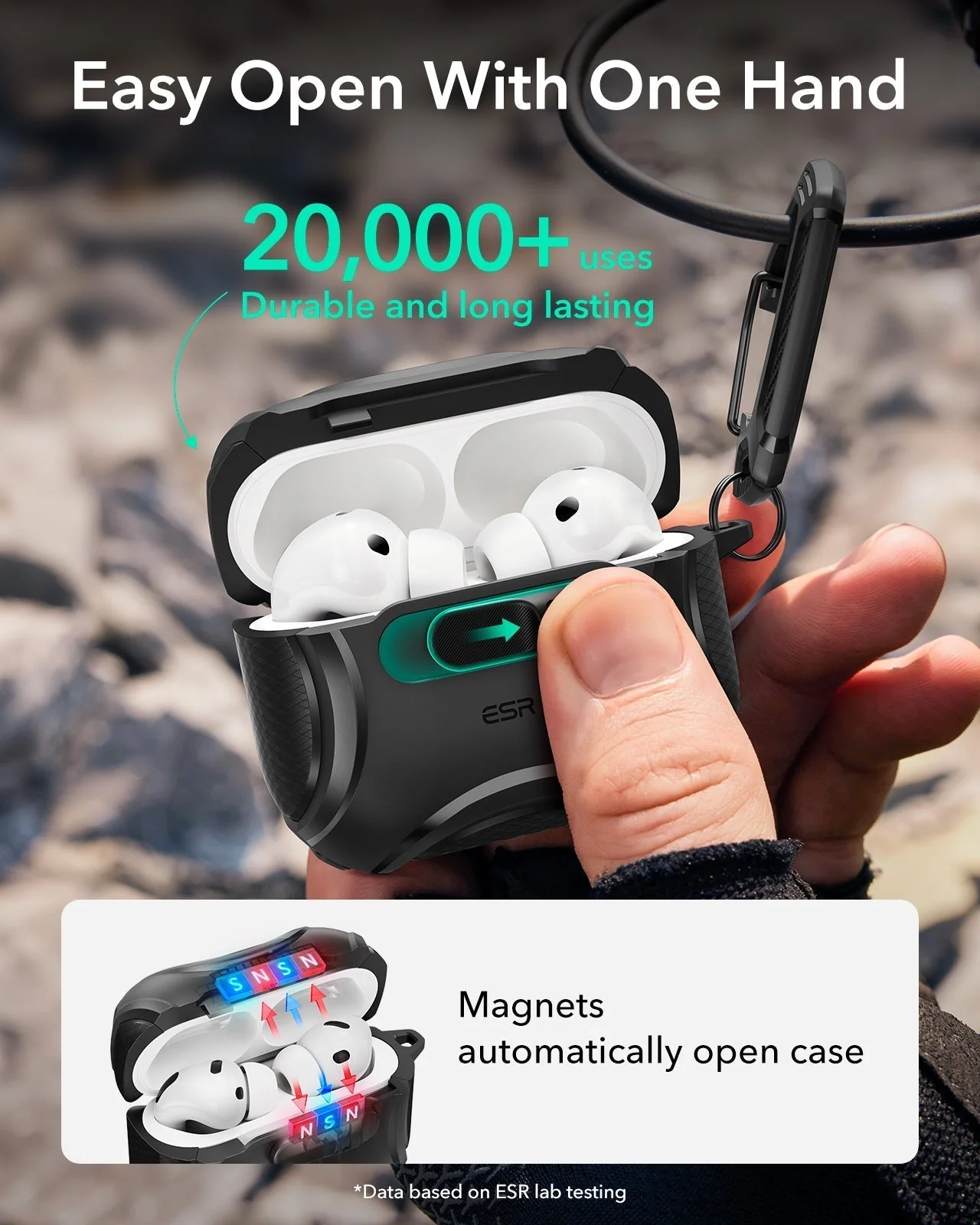 25W CryoBoost 3-in-1 Magnetic Charger (Qi2) and AirPods Pro 3 Cyber FlickLock Case Bundle - US Plug–Black - Image 14