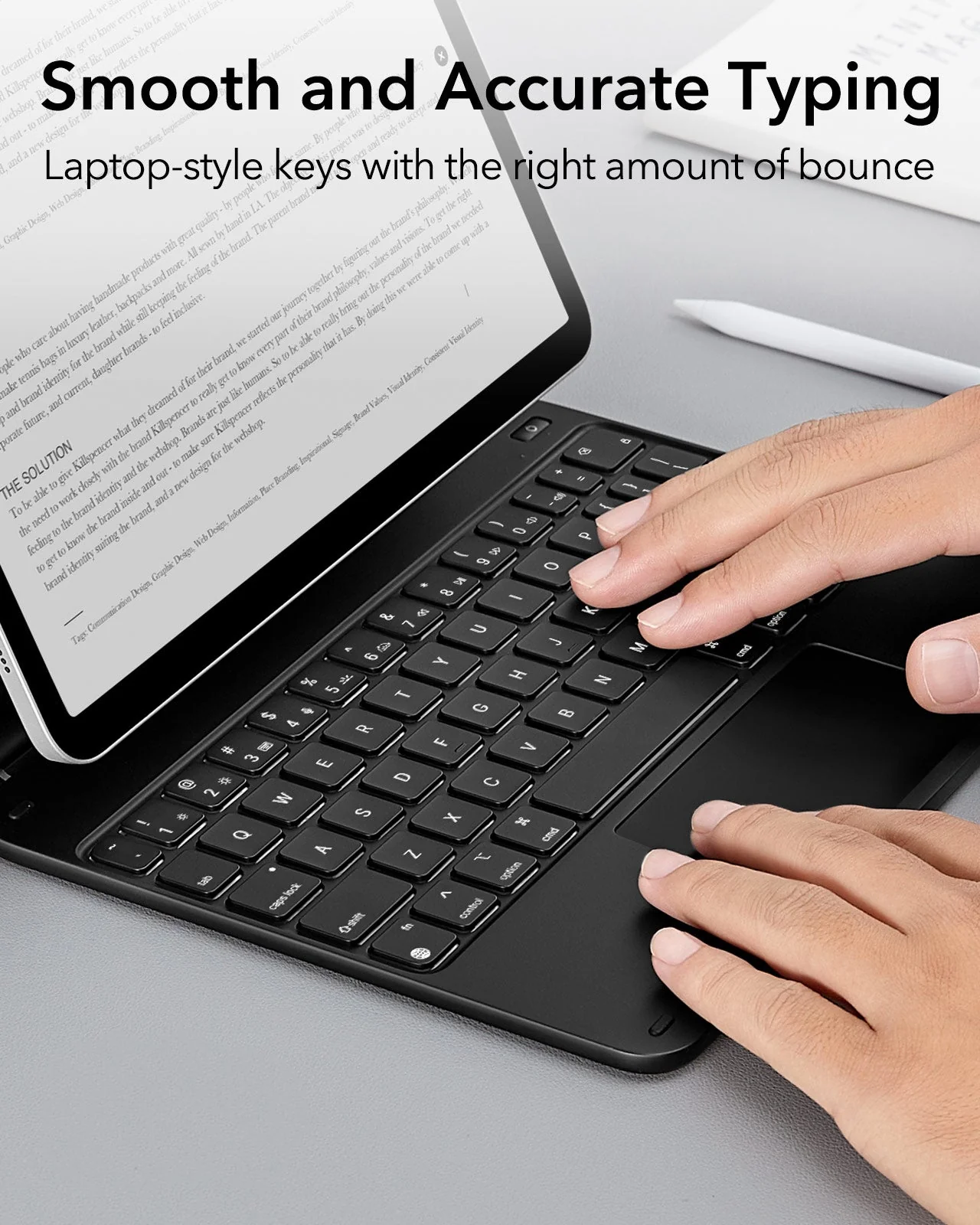 iPad Air 11” (M4) 2026 Rebound Magnetic Keyboard Case - US Layout-Black - Image 5