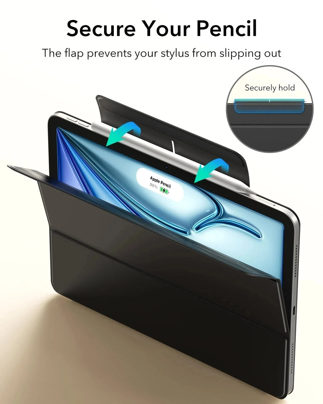 iPad Air 11" (M4) 2026 Rebound Magnetic Case - Black - Image 5