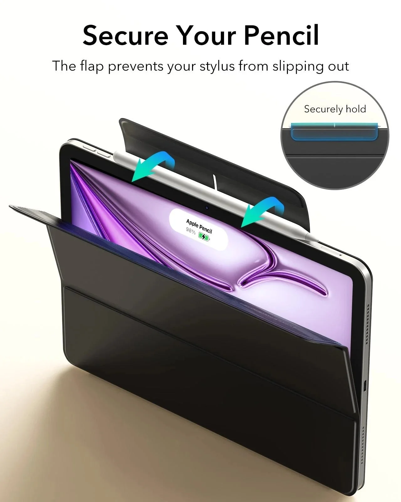 iPad Air 13" (M4) 2026 Rebound Magnetic Case - Black - Image 5