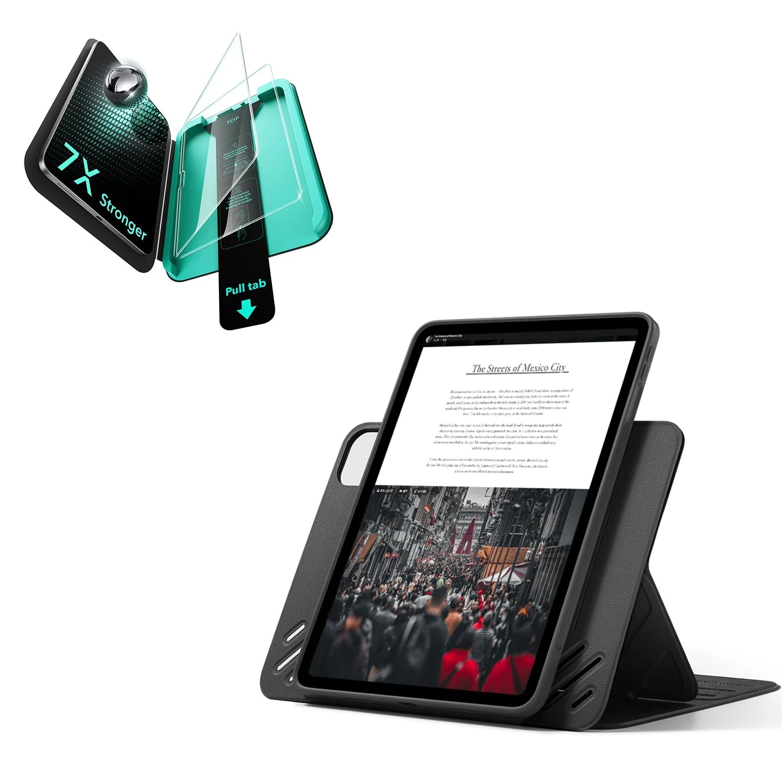 iPad Pro 11" (2025) Bundle Shift Magnetic Case & Armorite® Protection - Black