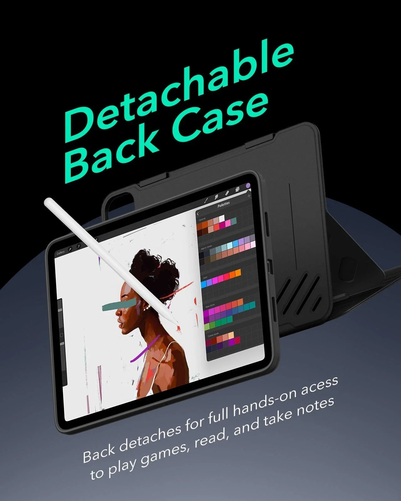 iPad Pro 11" (2025) Bundle Shift Magnetic Case & Armorite® Protection - Black - Image 6