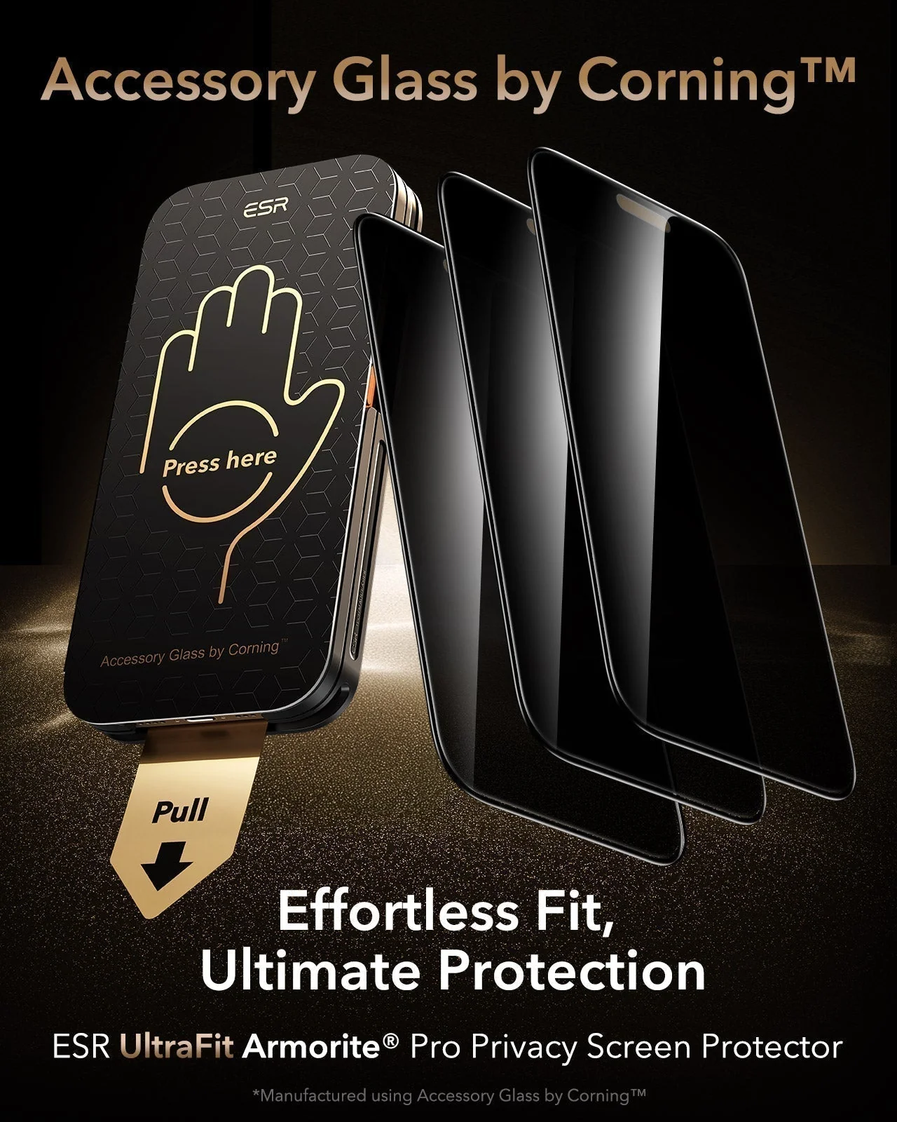 iPhone 17 Pro Bundle Cyber Tough Magnetic Case (Stash Stand) and Armorite Pro Privacy Screen Protector - Black - Image 2