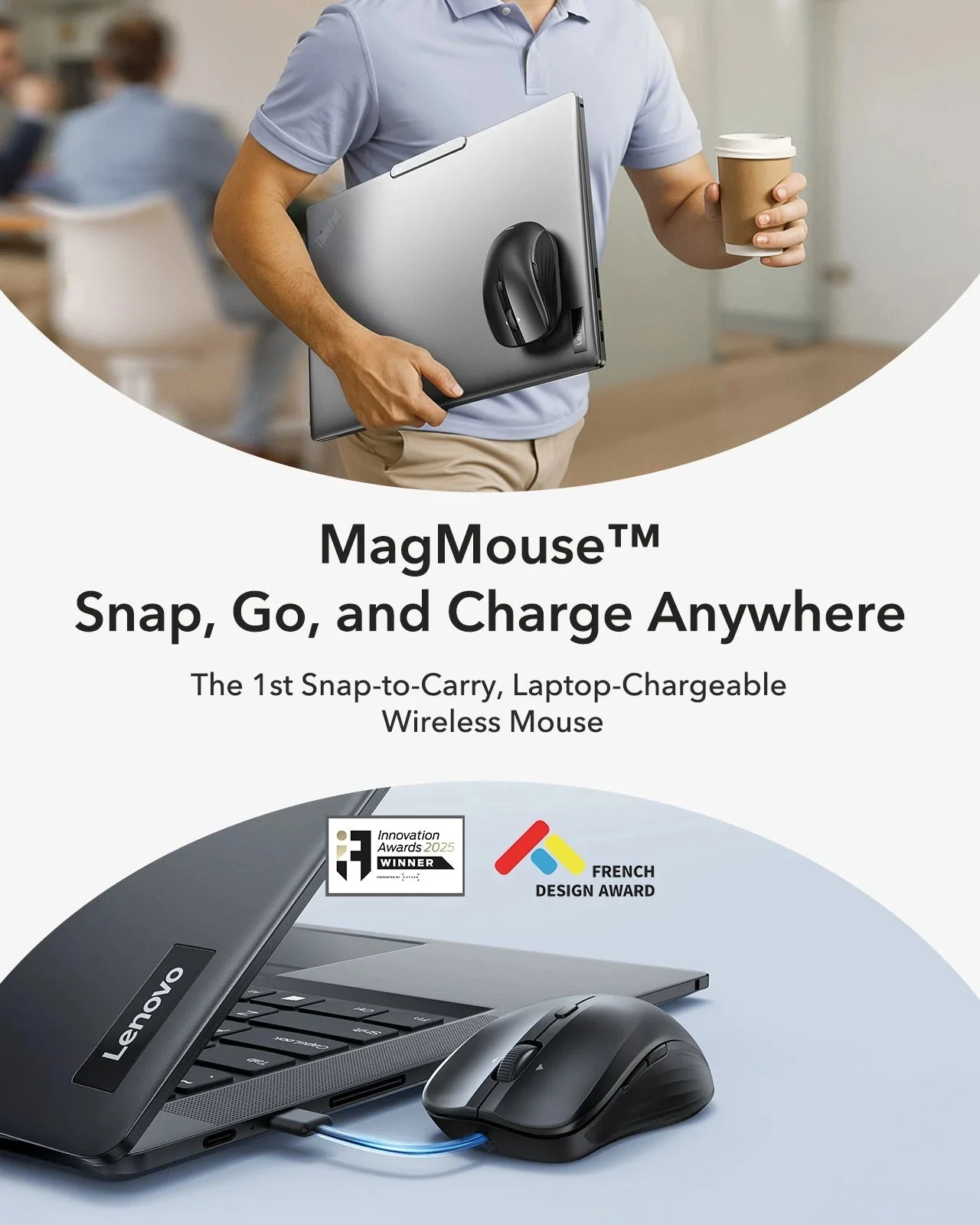 ESR MagMouse™ Wireless Mouse - Black - Image 2