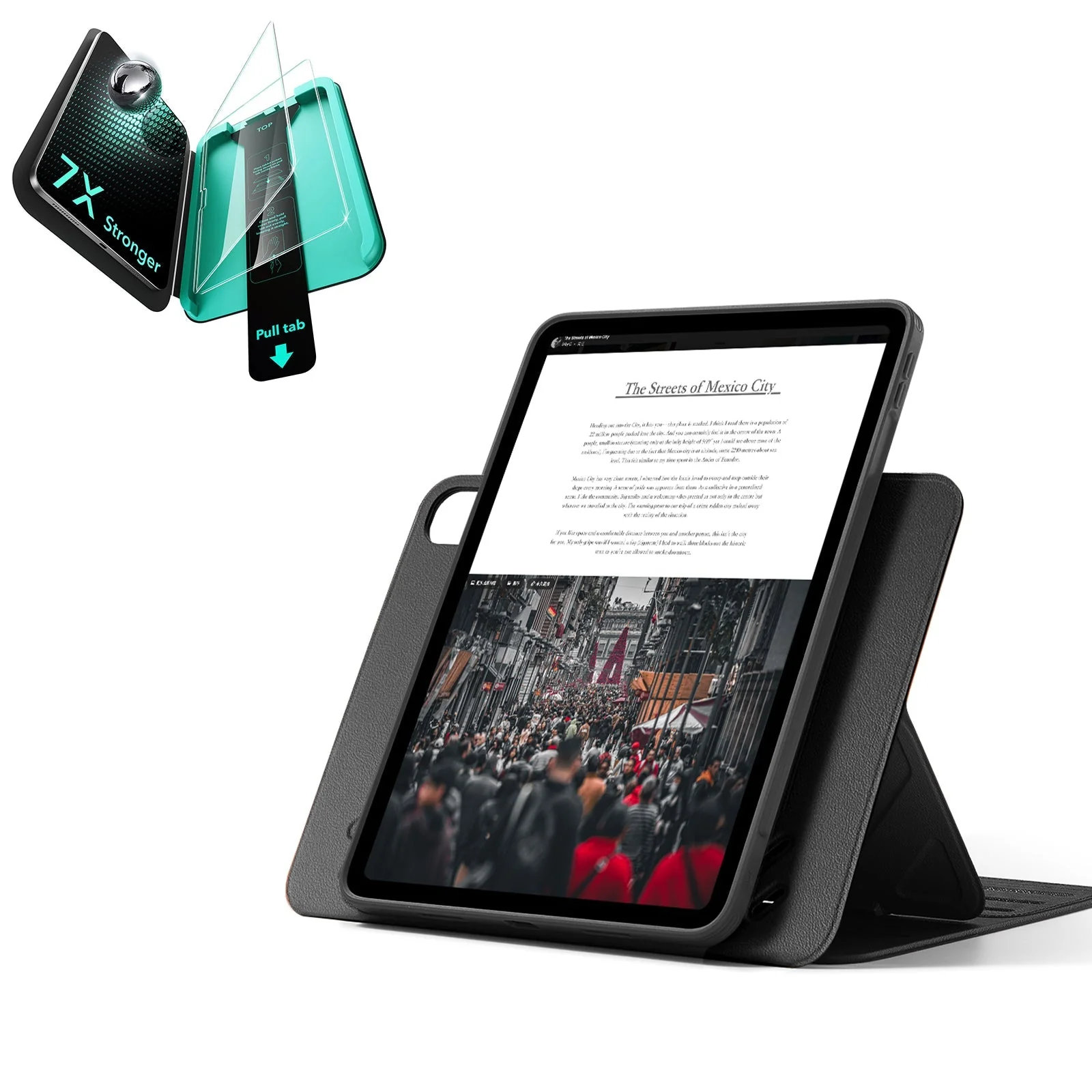 iPad Air 13" (M3) 2025 Bundle Shift Magnetic Case & Armorite® Protection - Black