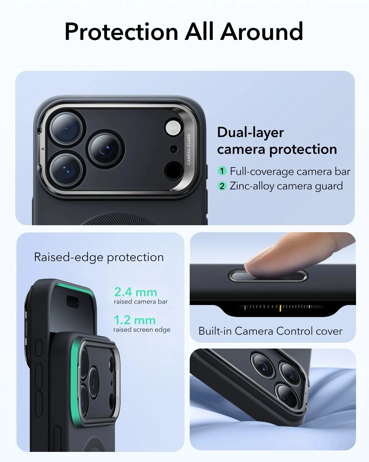 iPhone 17 Pro Cloud Soft Magnetic Case (Camera Control, Stash Stand) - Black - Image 4