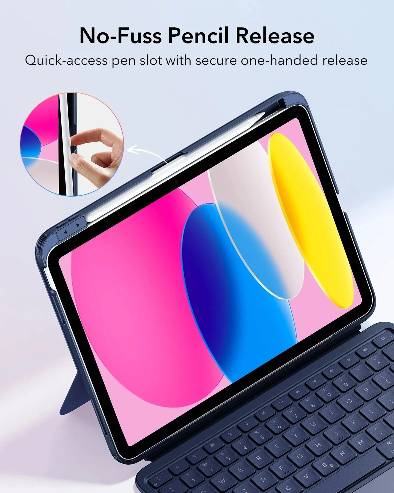 iPad 10th Gen Flex Keyboard Case (Detachable)  - US Layout-Blue - Image 9