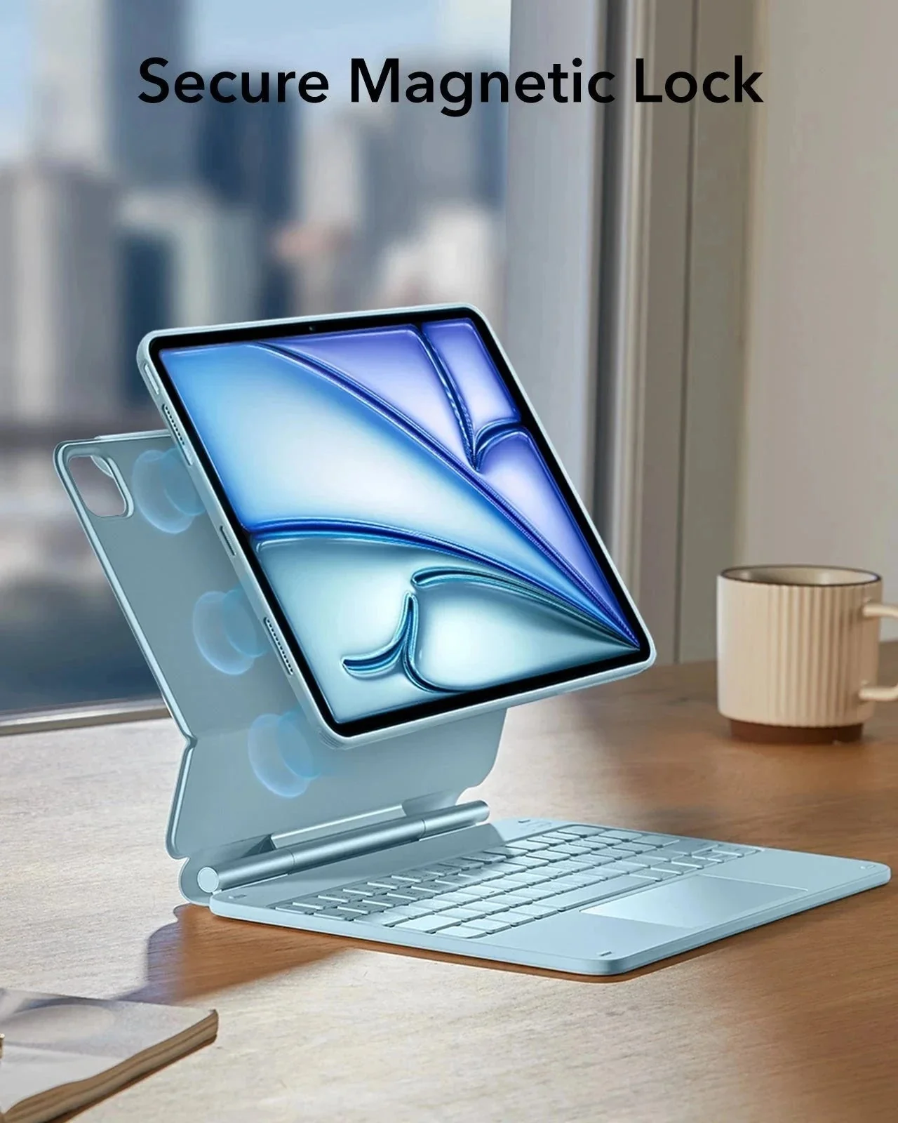 iPad Air 11" (M4) 2026 Bundle Rebound Magnetic Keyboard Case 360 & Digital Pencil-US Layout-Blue - Image 14
