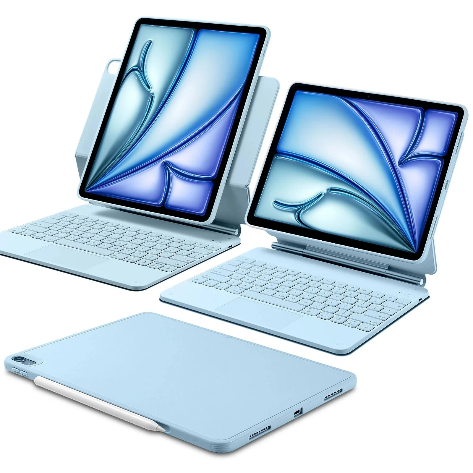 iPad Air 13" (M4) 2026 Rebound Magnetic Keyboard Case 360 - US Layout-Blue - Image 2