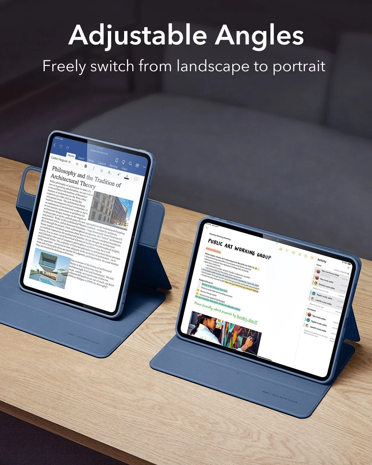 iPad Pro 11ʺ (2025) Rebound Hybrid Case 360 - Navy Blue - Image 5