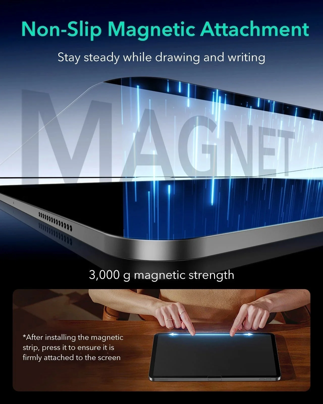 iPad Air 13" (M4) 2026 Bundle Rebound Magnetic Keyboard Case 360, Armorite & Paper-Feel Screen Protectors - US Layout-Blue - Image 20