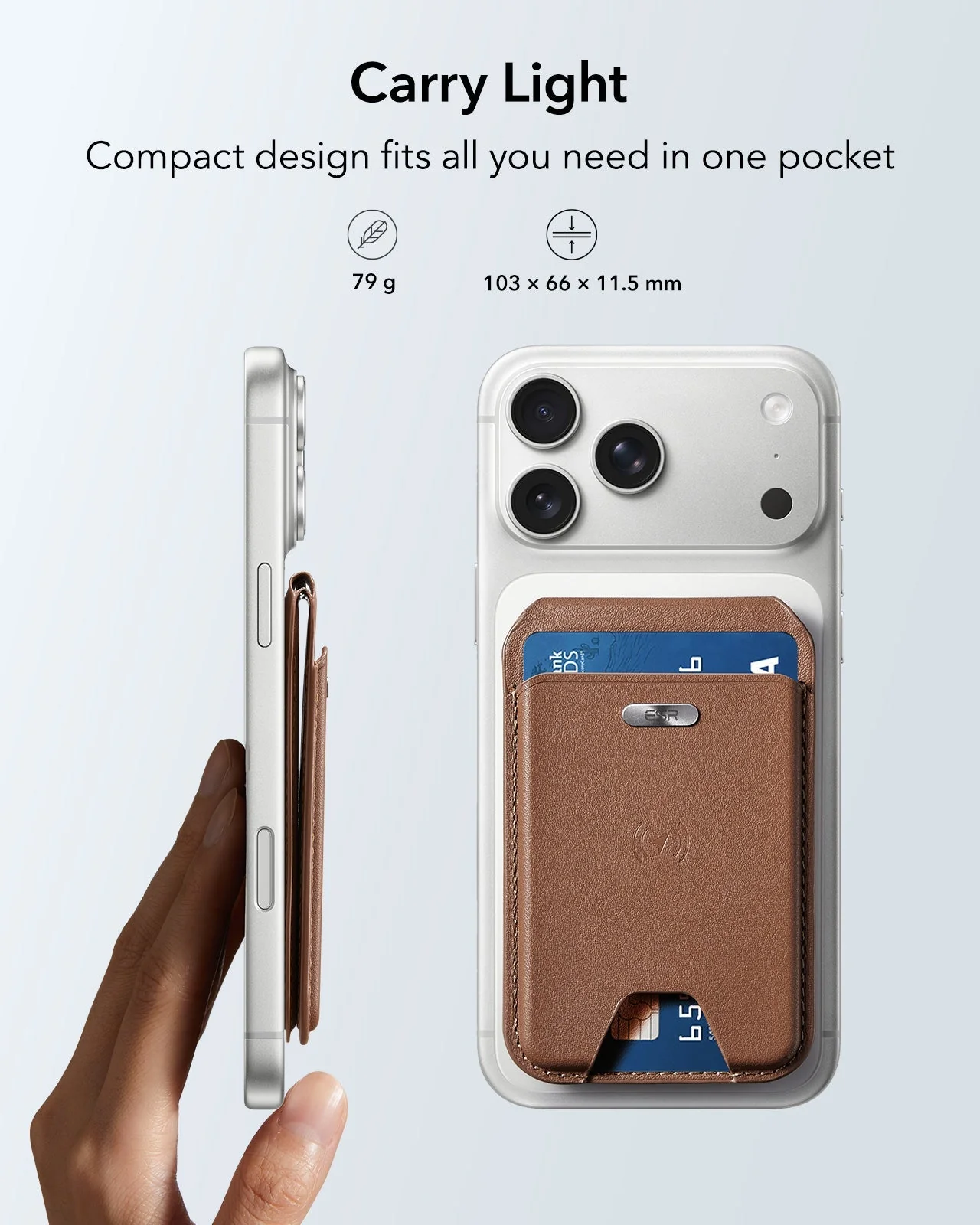 Geo Magnetic Wallet Stand -  Brown - Image 9