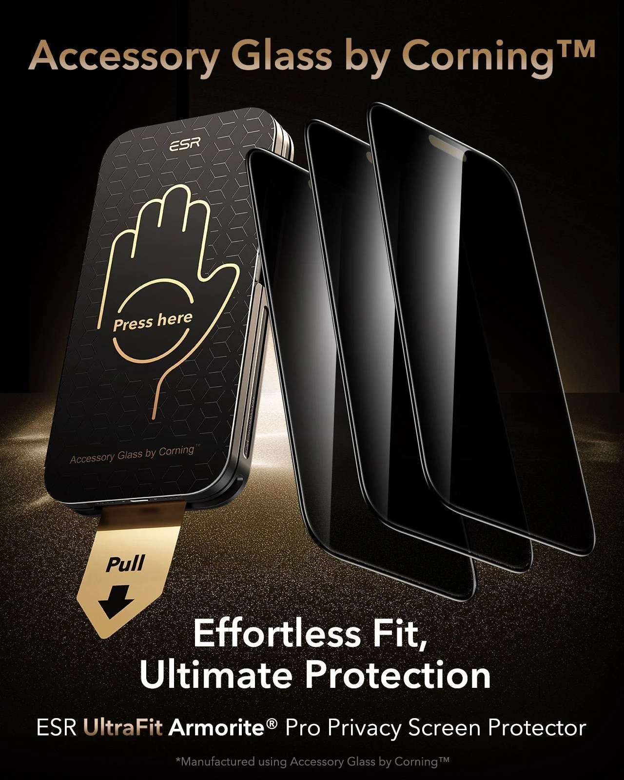iPhone 17 Bundle Classic Hybrid Magnetic Case (Stash Stand) and Armorite Pro Privacy Screen Protector - Frosted Black - Image 2