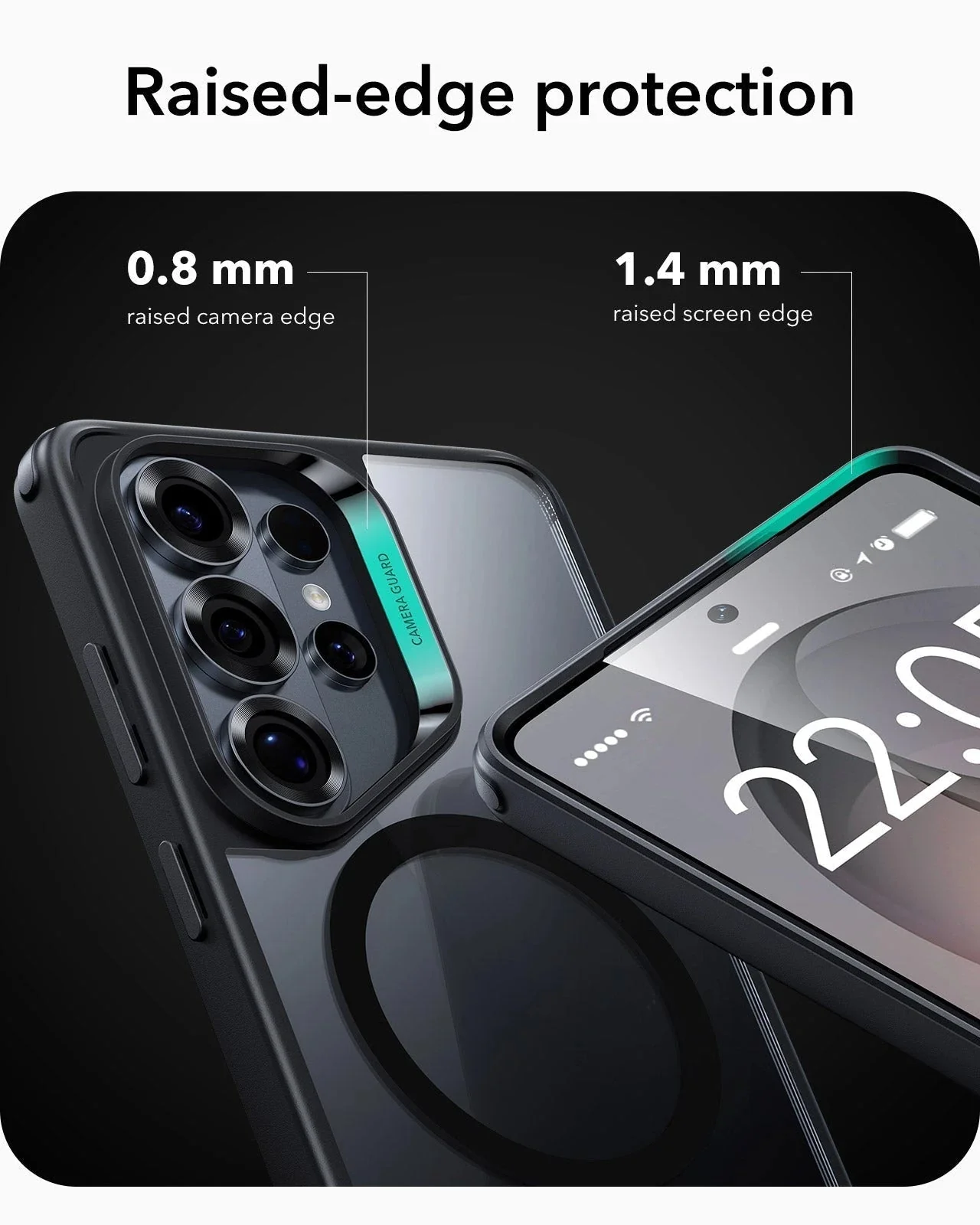 Galaxy S26 Ultra Bundle Classic Hybrid Magnetic Case and Armorite® Pro Privacy Screen Protector - Clear Black - Image 5