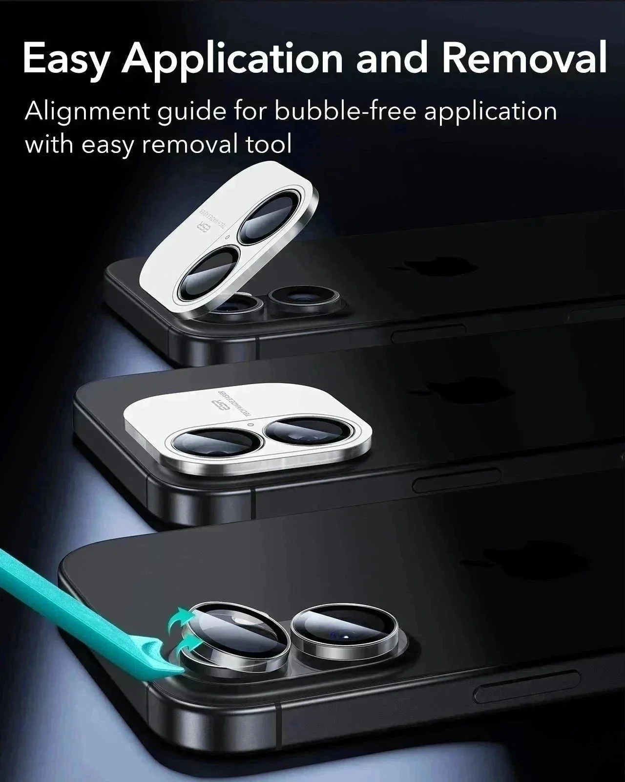 iPhone 17 Bundle Classic Hybrid Magnetic Case (Camera Control, Stash Stand) and Armorite Privacy Screen Protector - Clear Black - Image 12