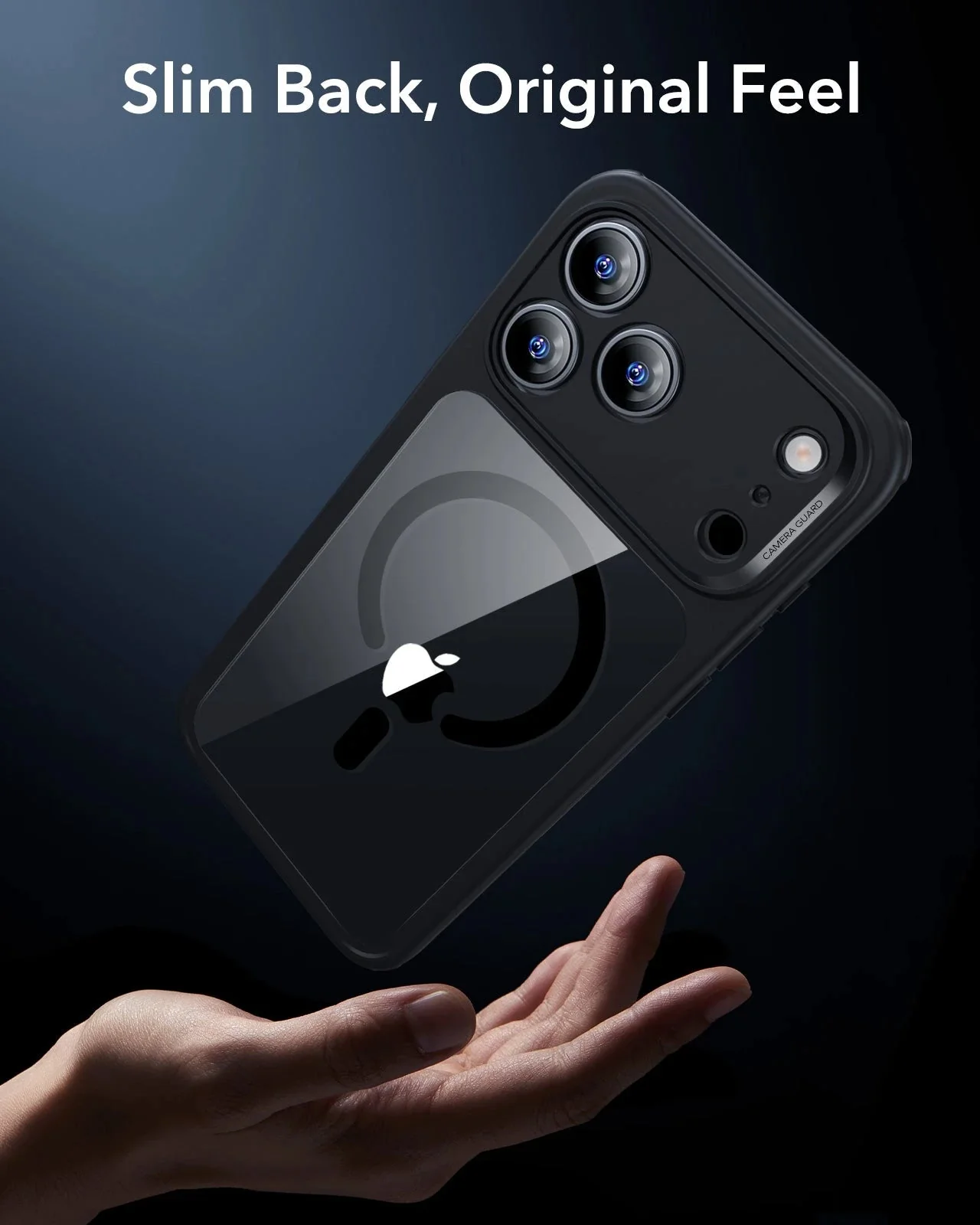 iPhone 17 Pro Max Classic Hybrid Magnetic Case (Camera Control) - Clear Black - Image 7