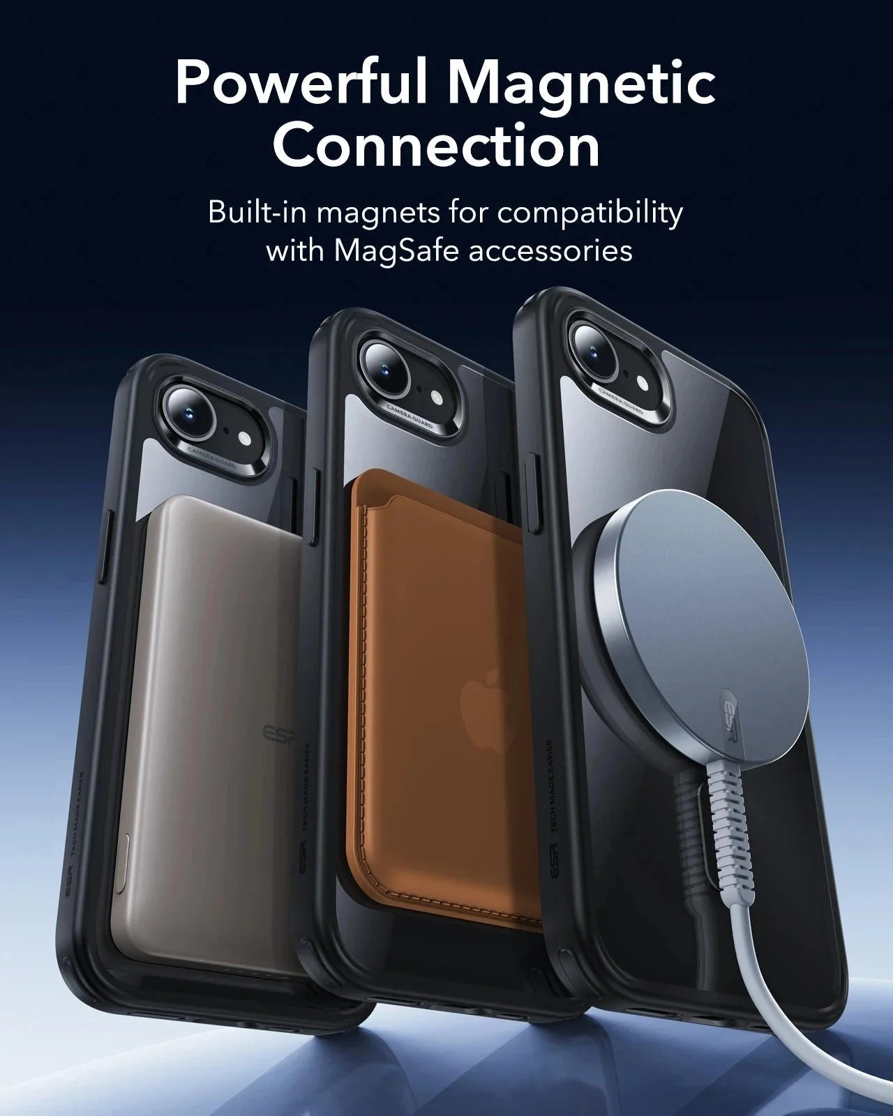 iPhone 17e Bundle Classic Hybrid Magnetic Case & Armorite® Screen Protector - Clear Black - Image 5