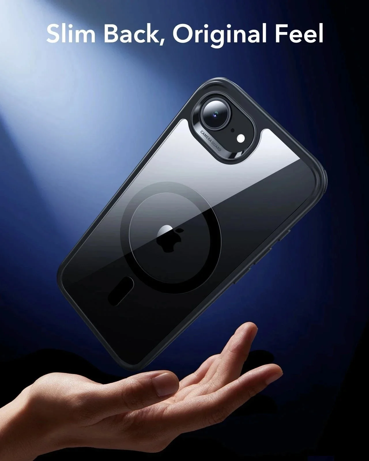 iPhone 17e Bundle Classic Hybrid Magnetic Case & Armorite® Privacy Screen Protector - Clear Black - Image 7