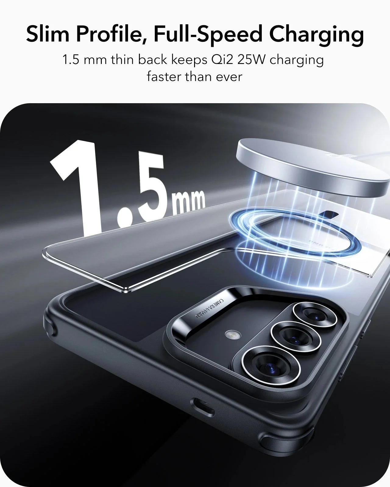 Galaxy S26 Plus Classic Hybrid Magnetic Case - Clear Black - Image 7
