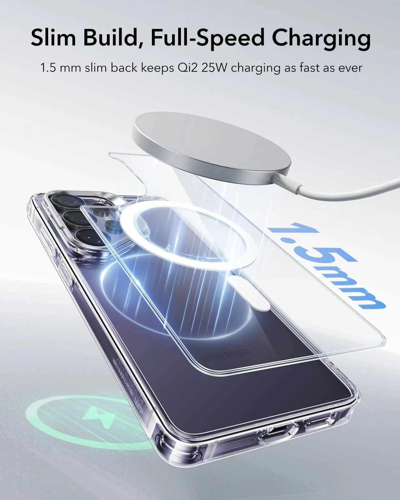 Galaxy S26 Ultra Bundle Classic Hybrid Magnetic Case (Stash Stand) and Armorite® Pro Screen Protector - Clear - Image 5