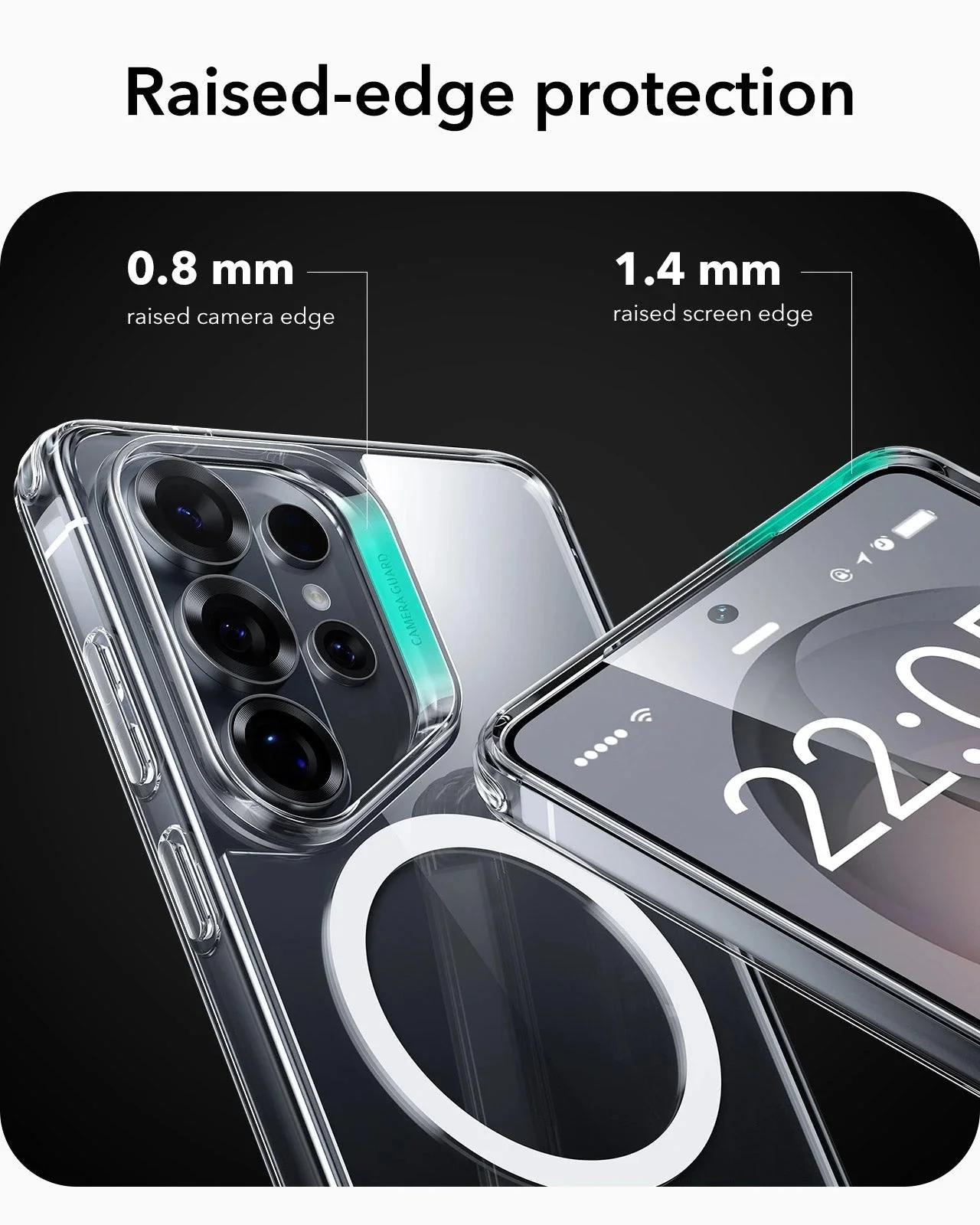 Galaxy S26 Ultra Bundle Classic Hybrid Magnetic Case and Armorite® Pro Privacy Screen Protector - Clear - Image 4