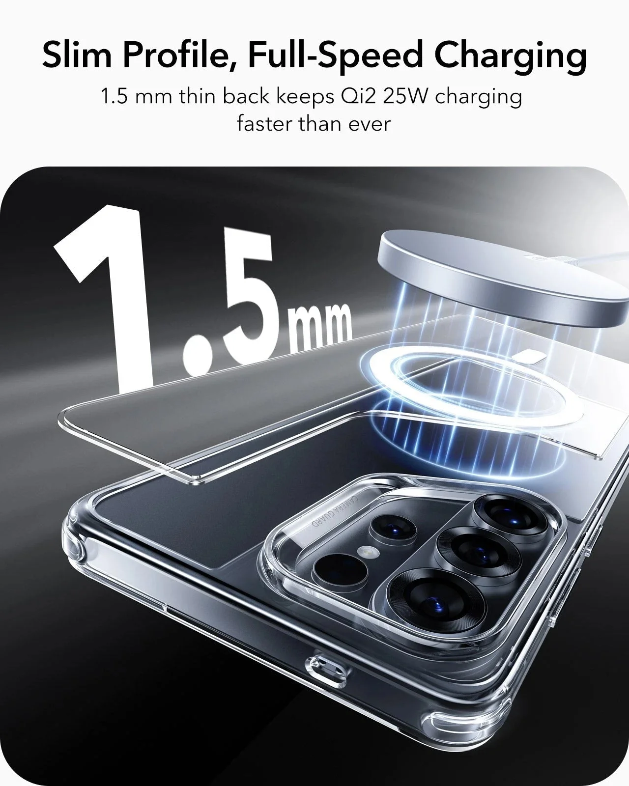 Galaxy S26 Ultra Bundle Classic Hybrid Magnetic Case and Armorite® Pro Privacy Screen Protector - Clear - Image 7