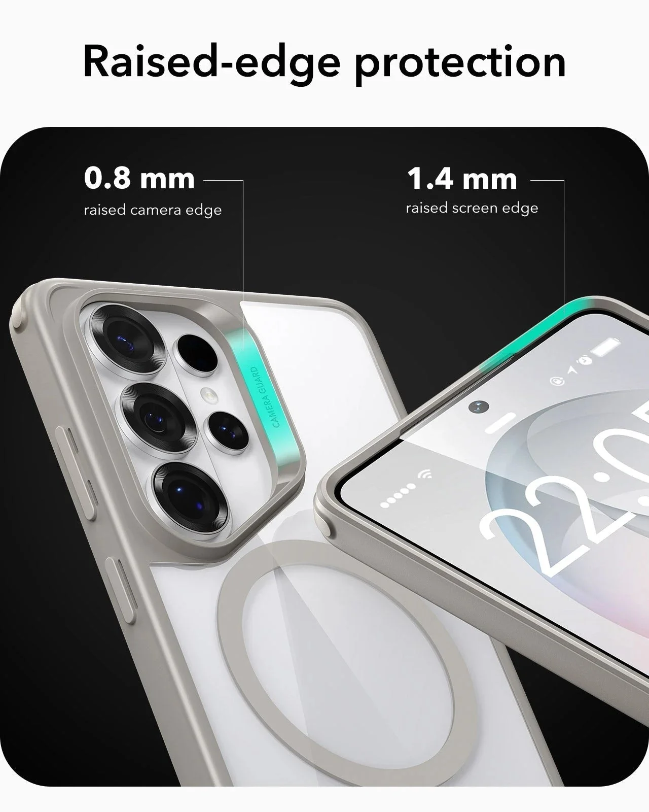 Galaxy S26 Ultra Bundle Classic Hybrid Magnetic Case and Armorite® Screen Protector - Clear Grey - Image 4