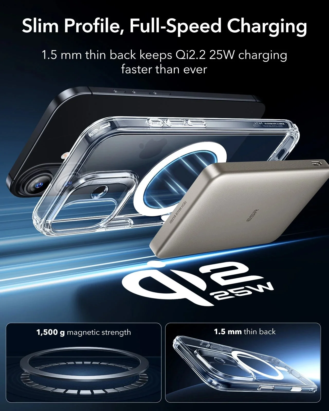 iPhone 17 Classic Hybrid Magnetic Case (Camera Control) - Clear - Image 5