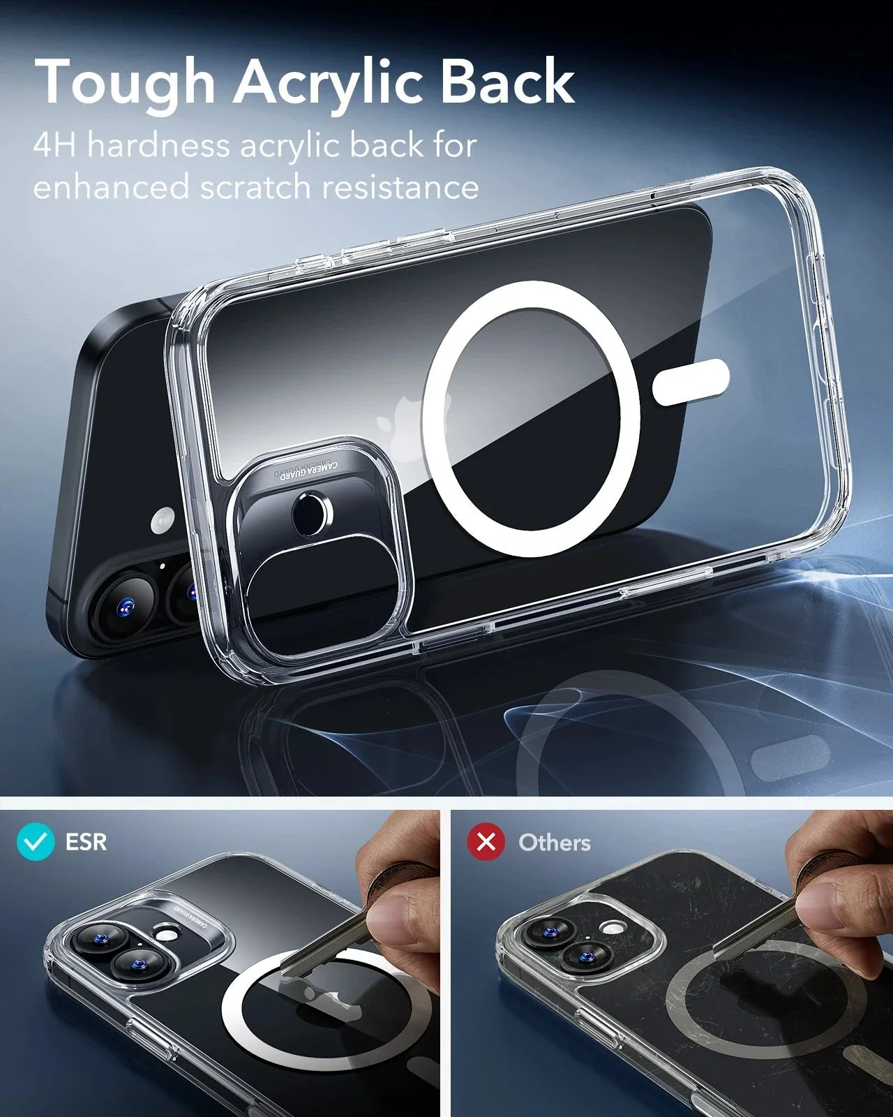 iPhone 17 Classic Hybrid Magnetic Case (Camera Control) - Clear - Image 6